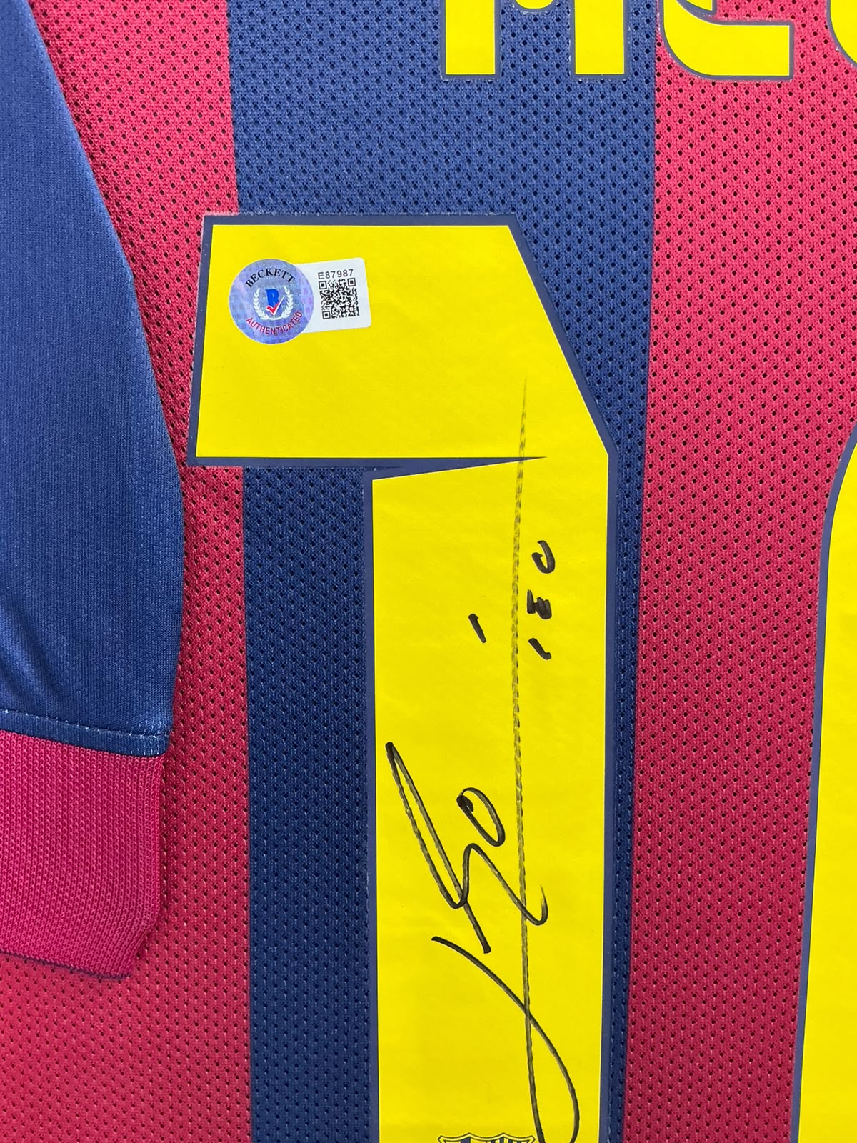 Barcelona Lionel Messi Signed Jersey Framed
