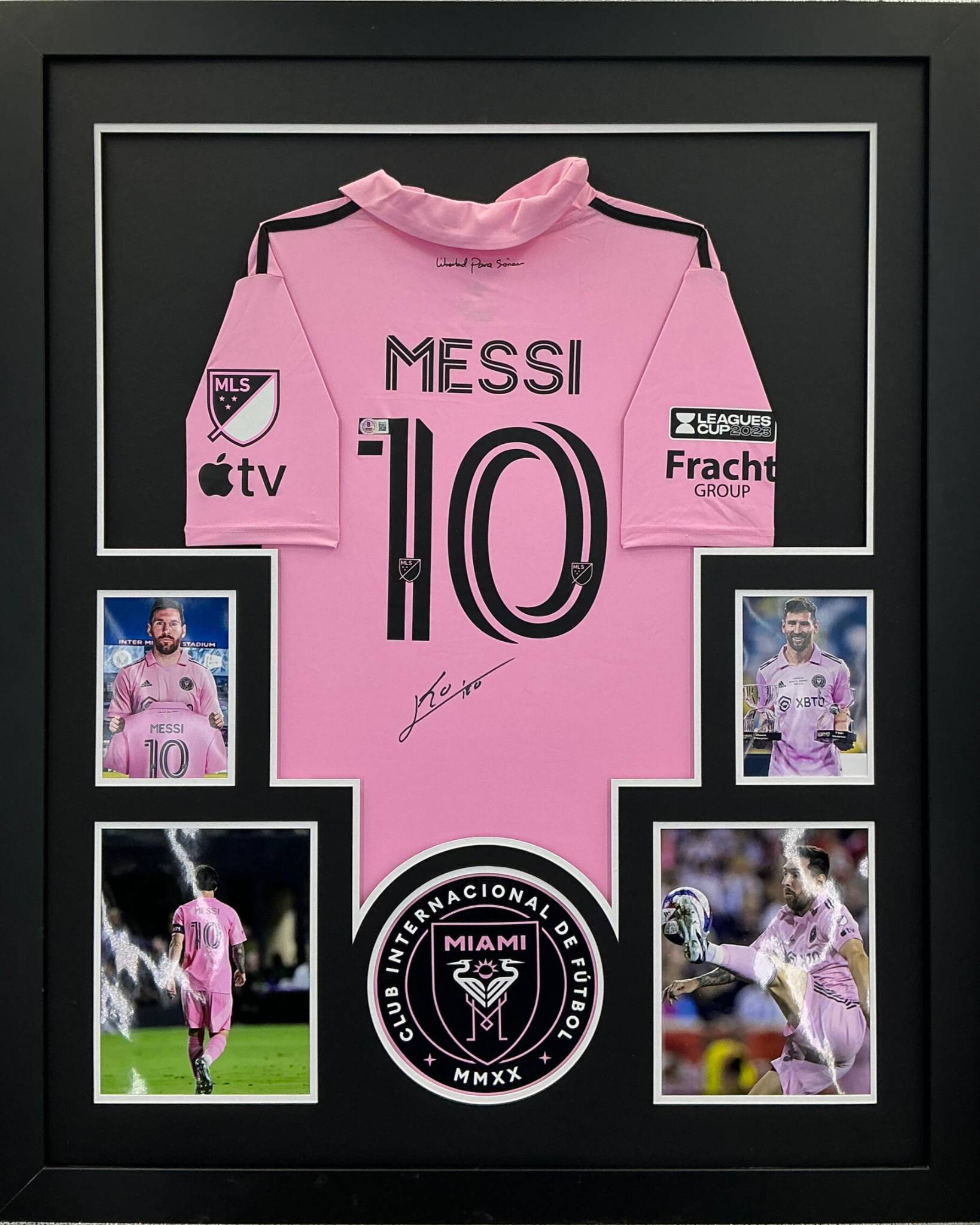 Inter Miami Lionel Messi Signed Jersey Framed