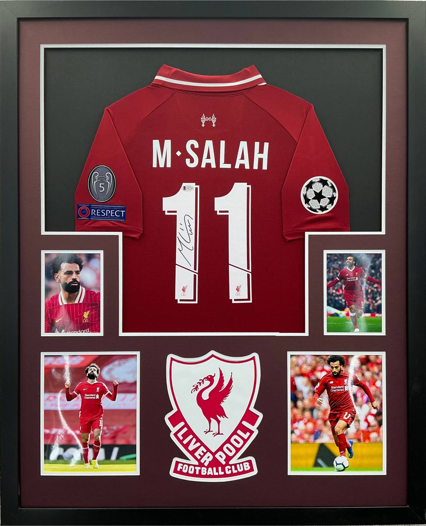 Liverpool Mohamed Salah Signed Jersey Framed