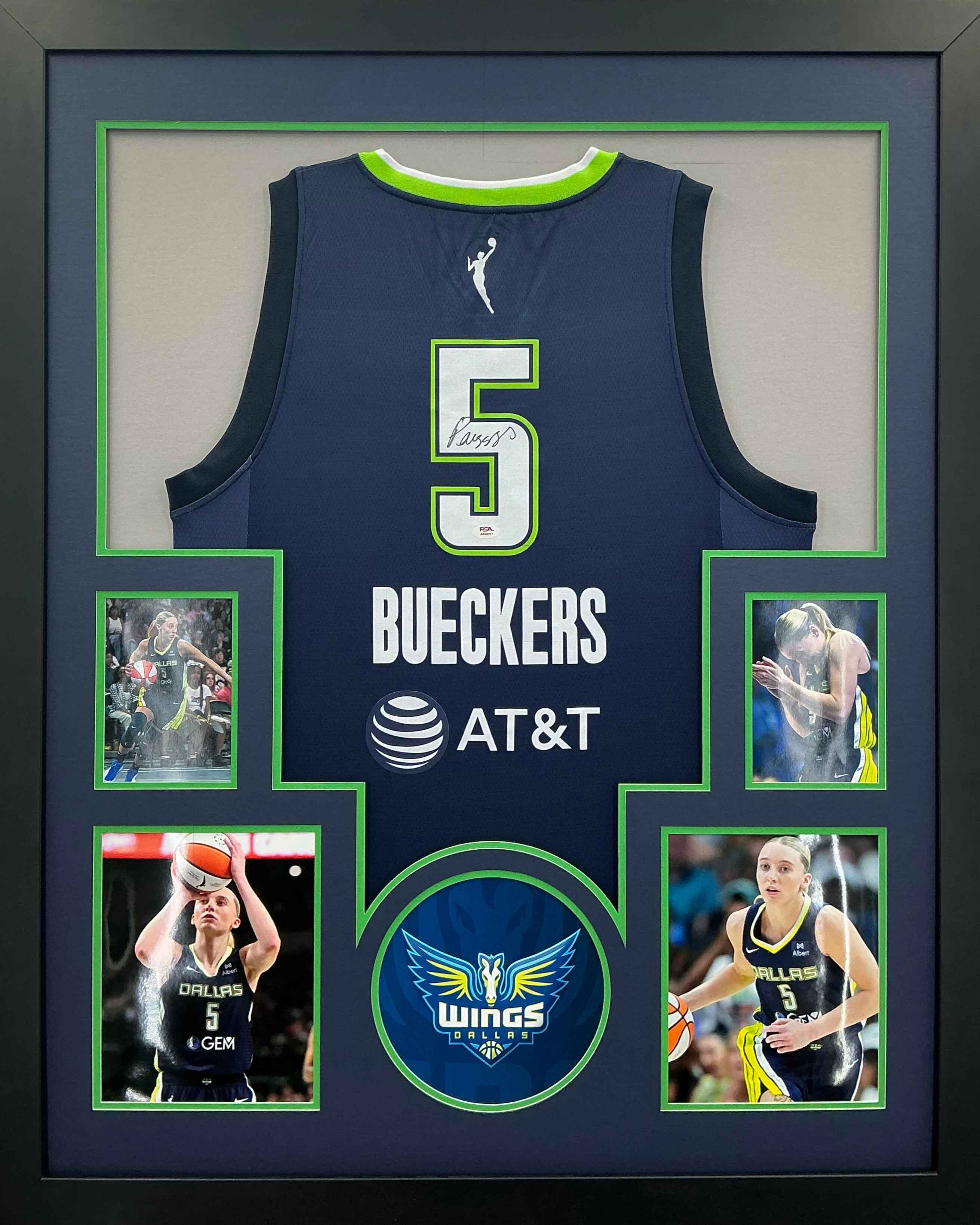 Dallas Wings Paige Bueckers Signed Jersey Framed