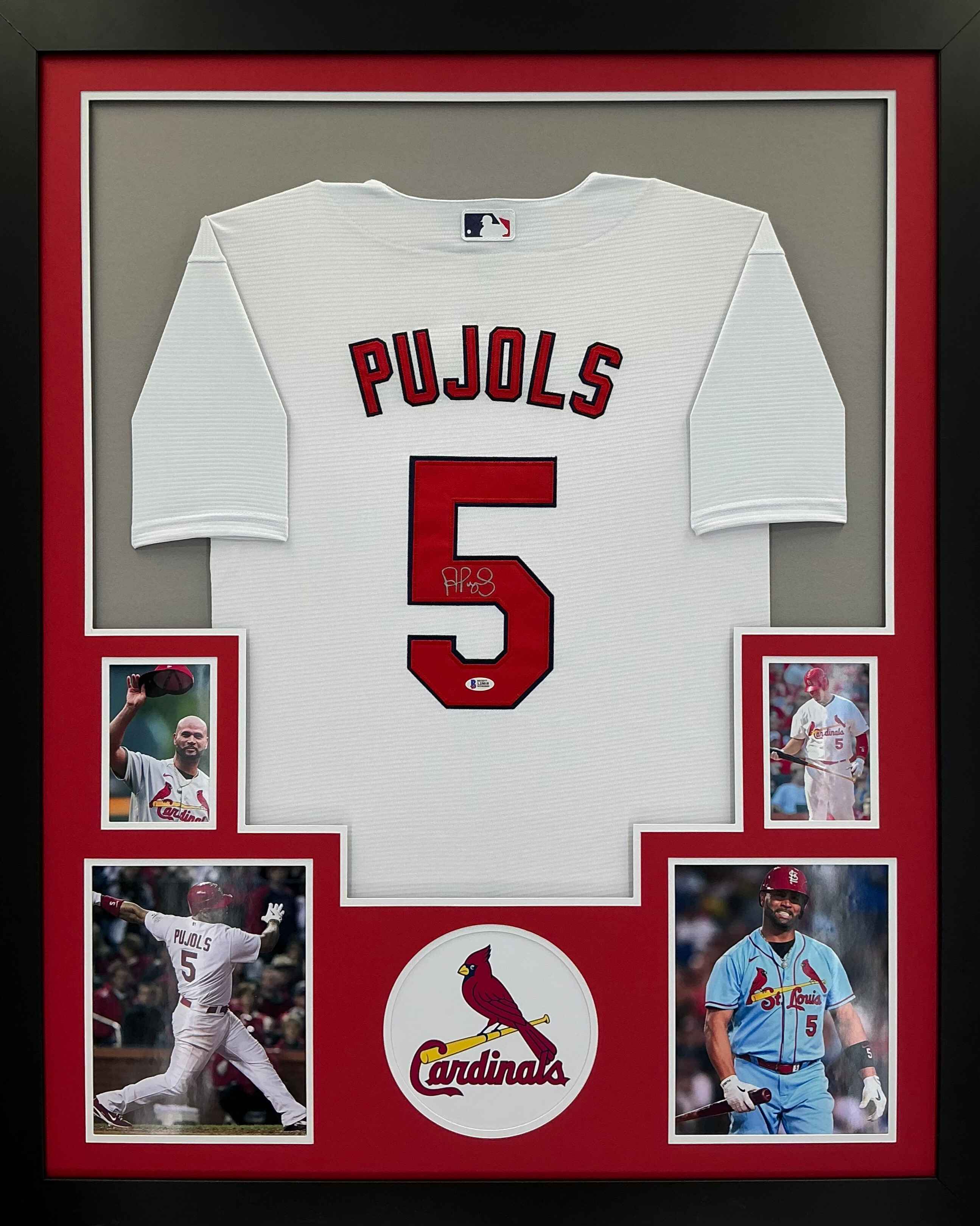 St. Louis Cardinals Albert Pujols Signed Jersey Framed