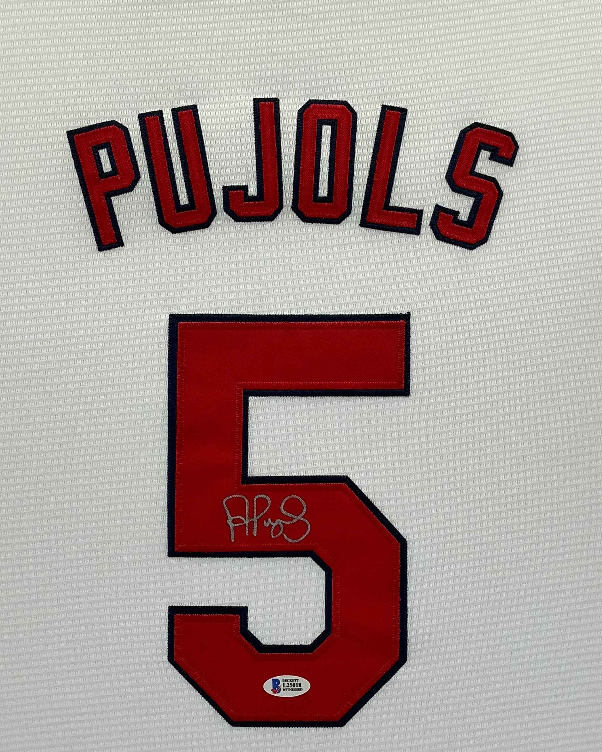 St. Louis Cardinals Albert Pujols Signed Jersey Framed