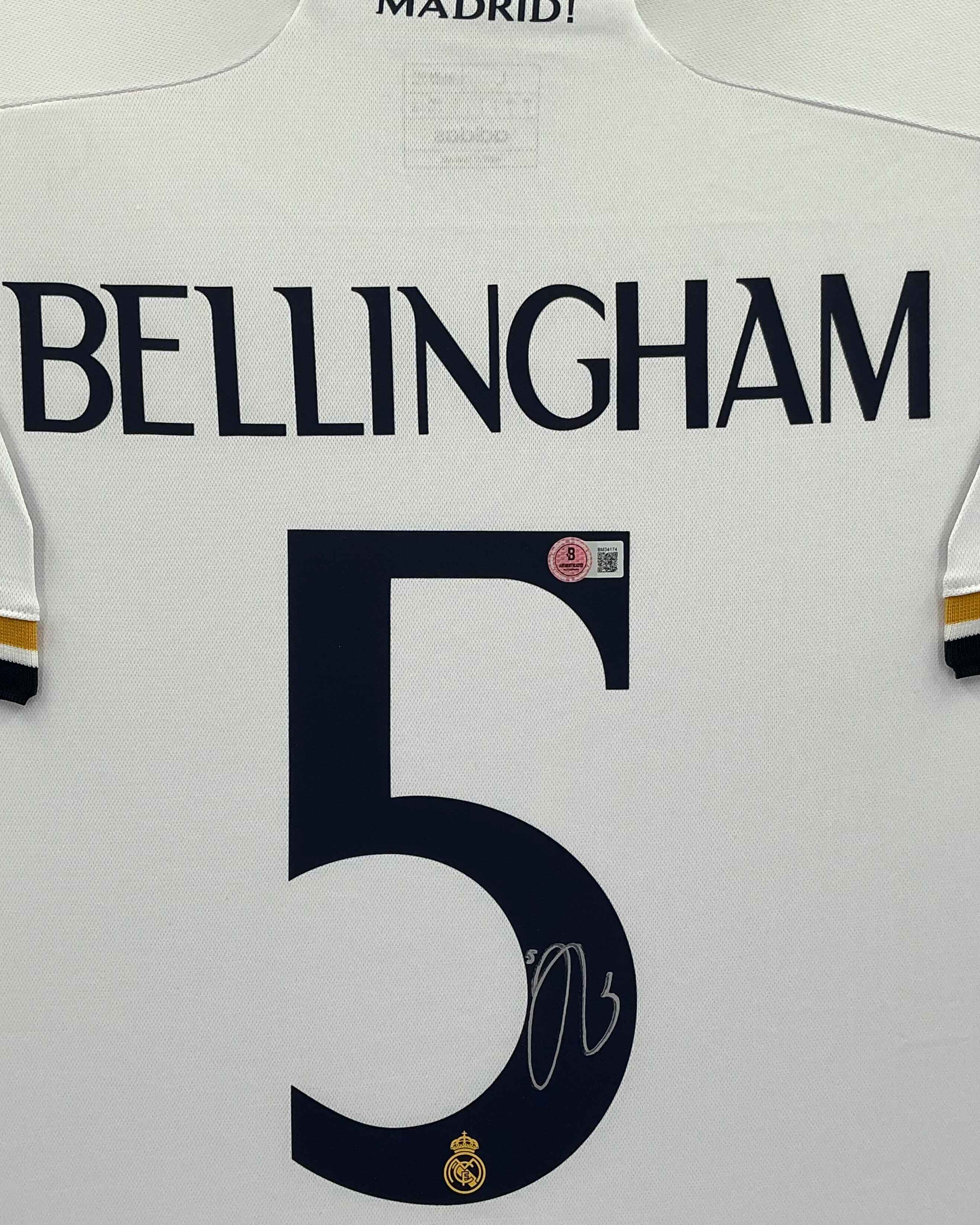 Real Madrid Jude Bellingham Signed Jersey Framed