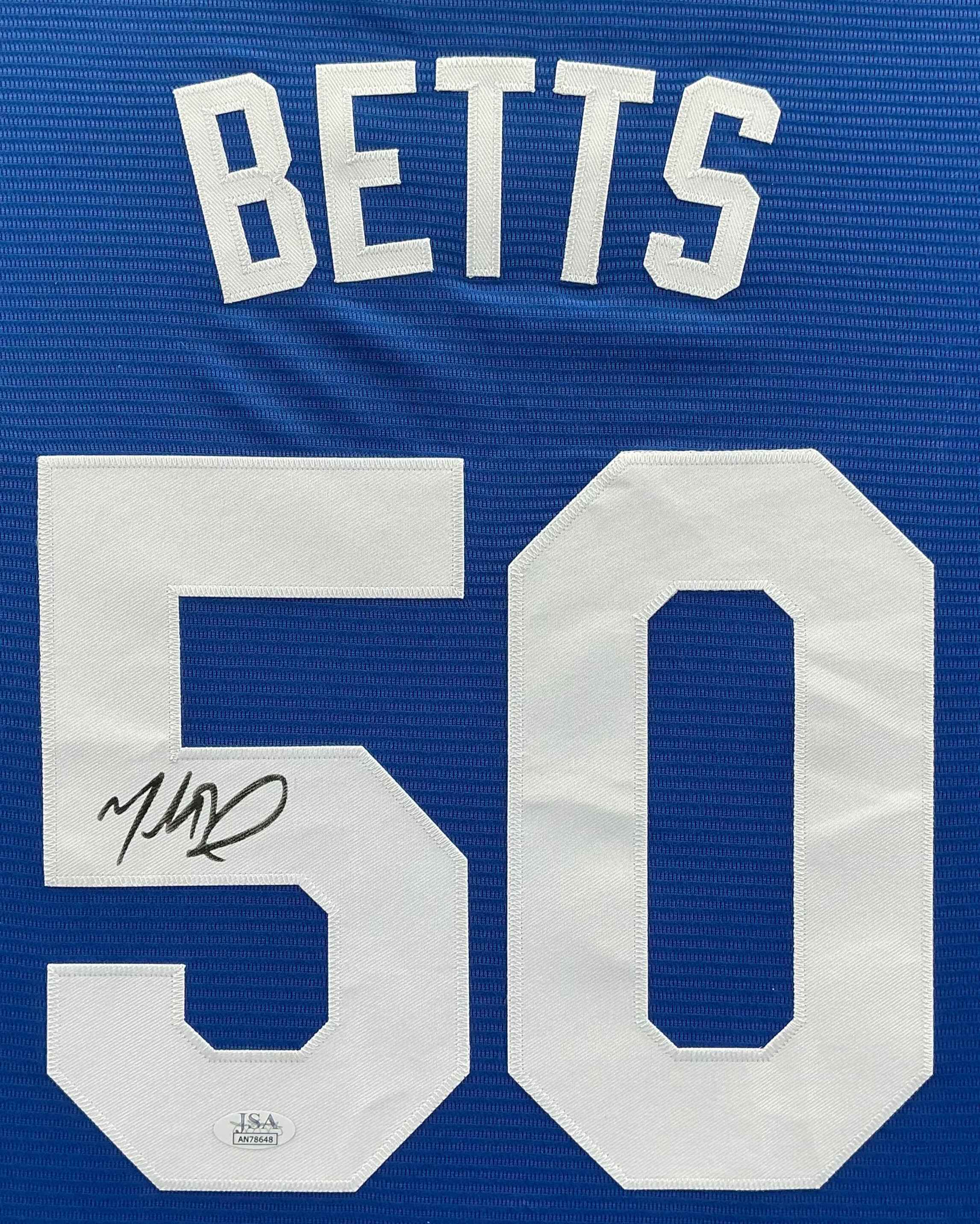 Los Angeles Dodgers Mookie Betts Signed Jersey Framed