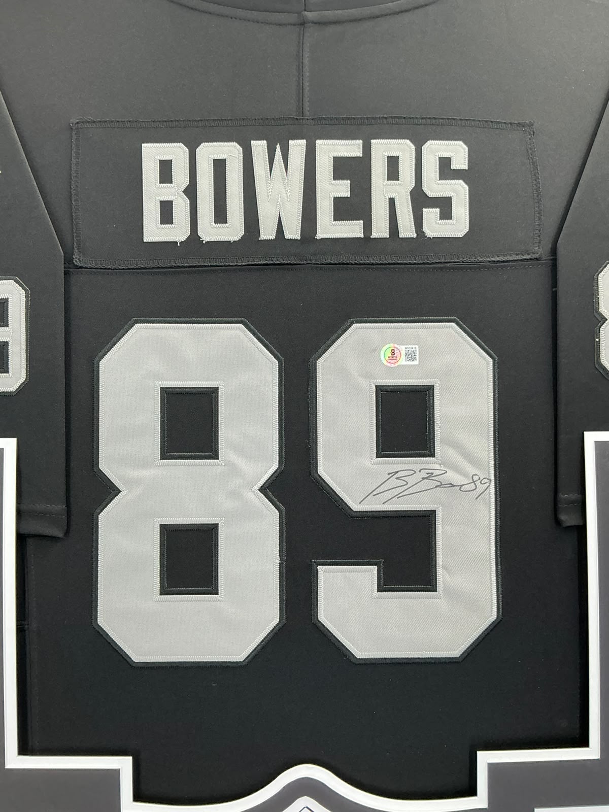Las Vegas Raiders Brock Bowers Signed Jersey Framed