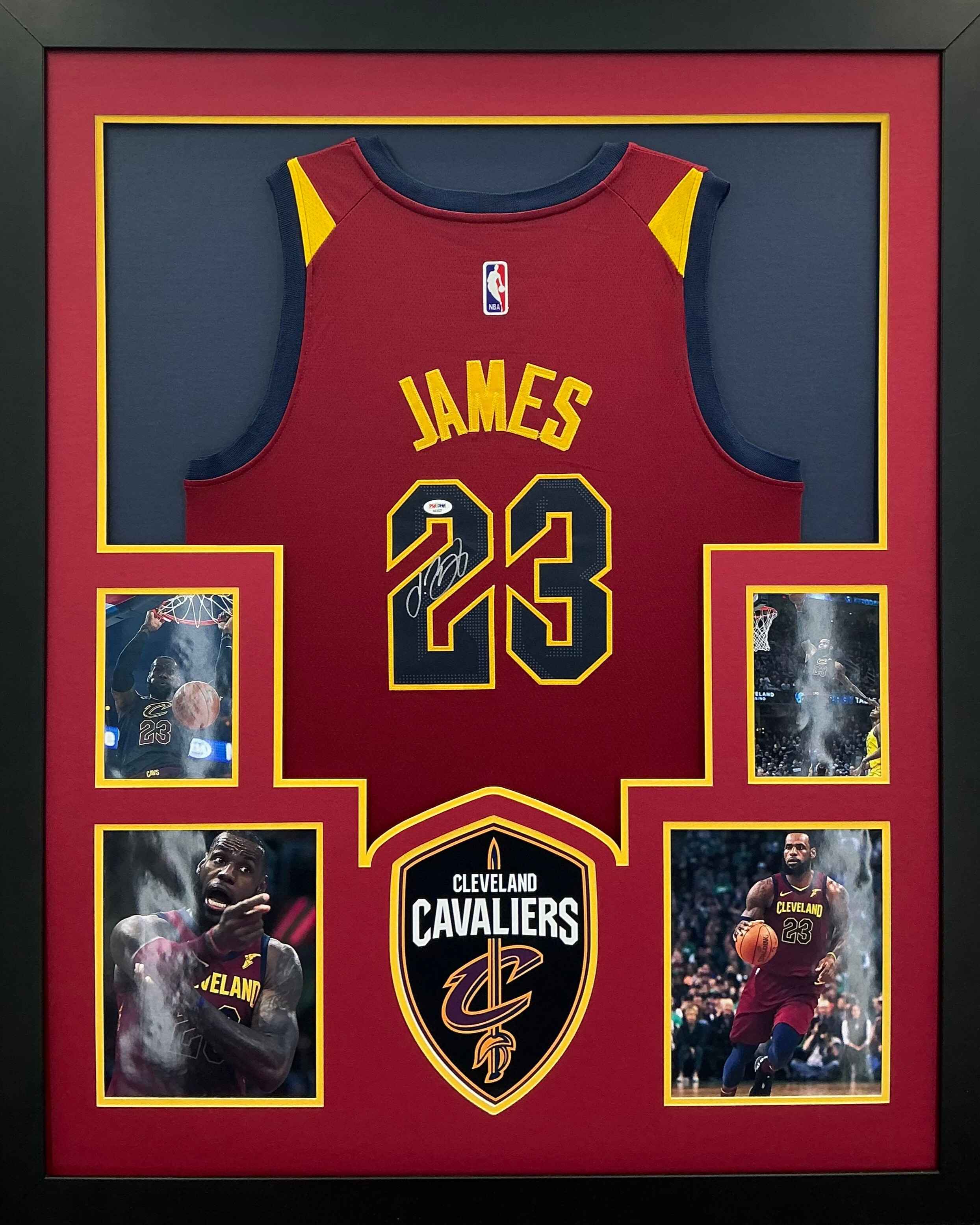 Cleveland Cavaliers LeBron James Signed Jersey Framed