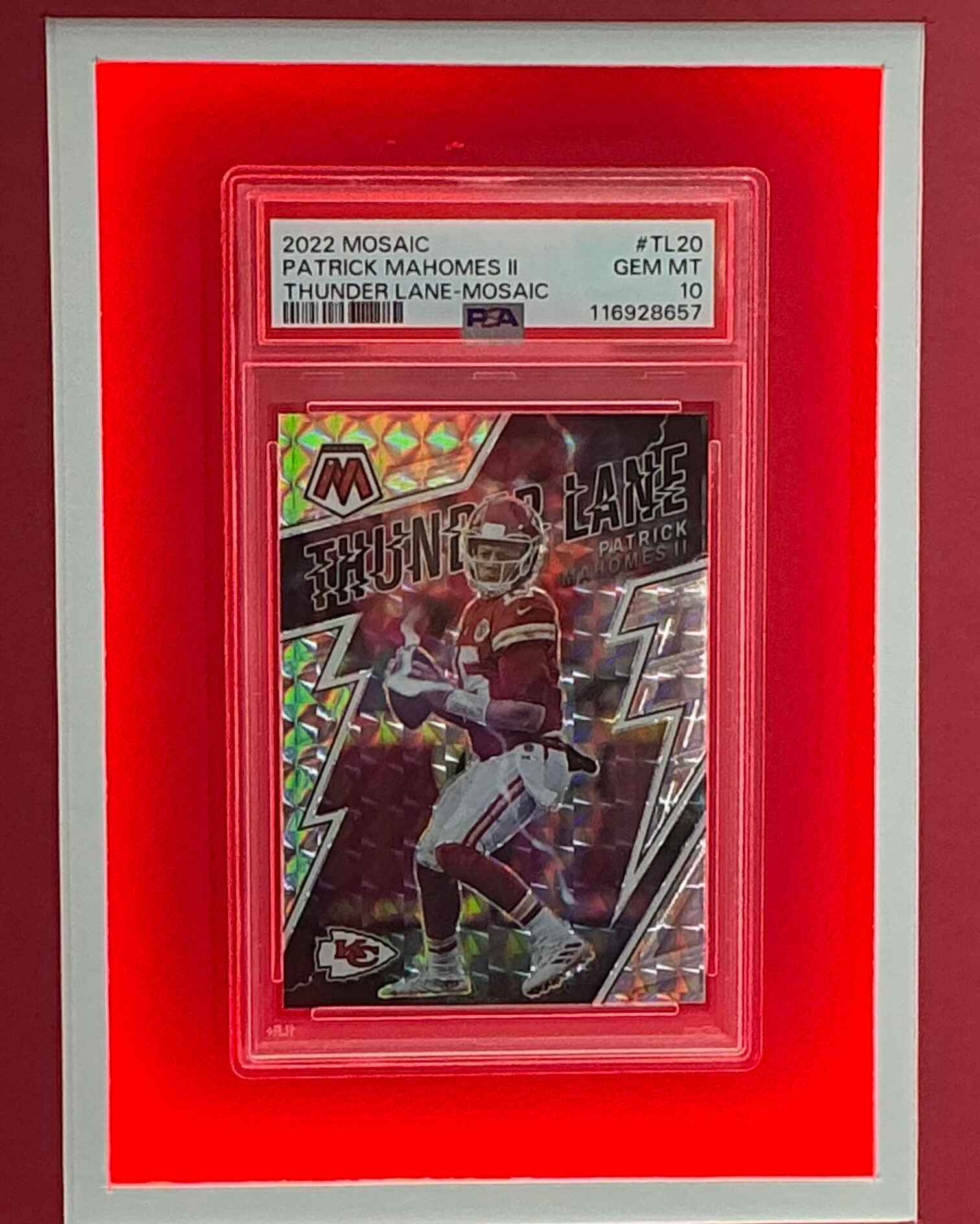 Kansas City Chiefs Patrick Mahomes Signed Jersey Framed