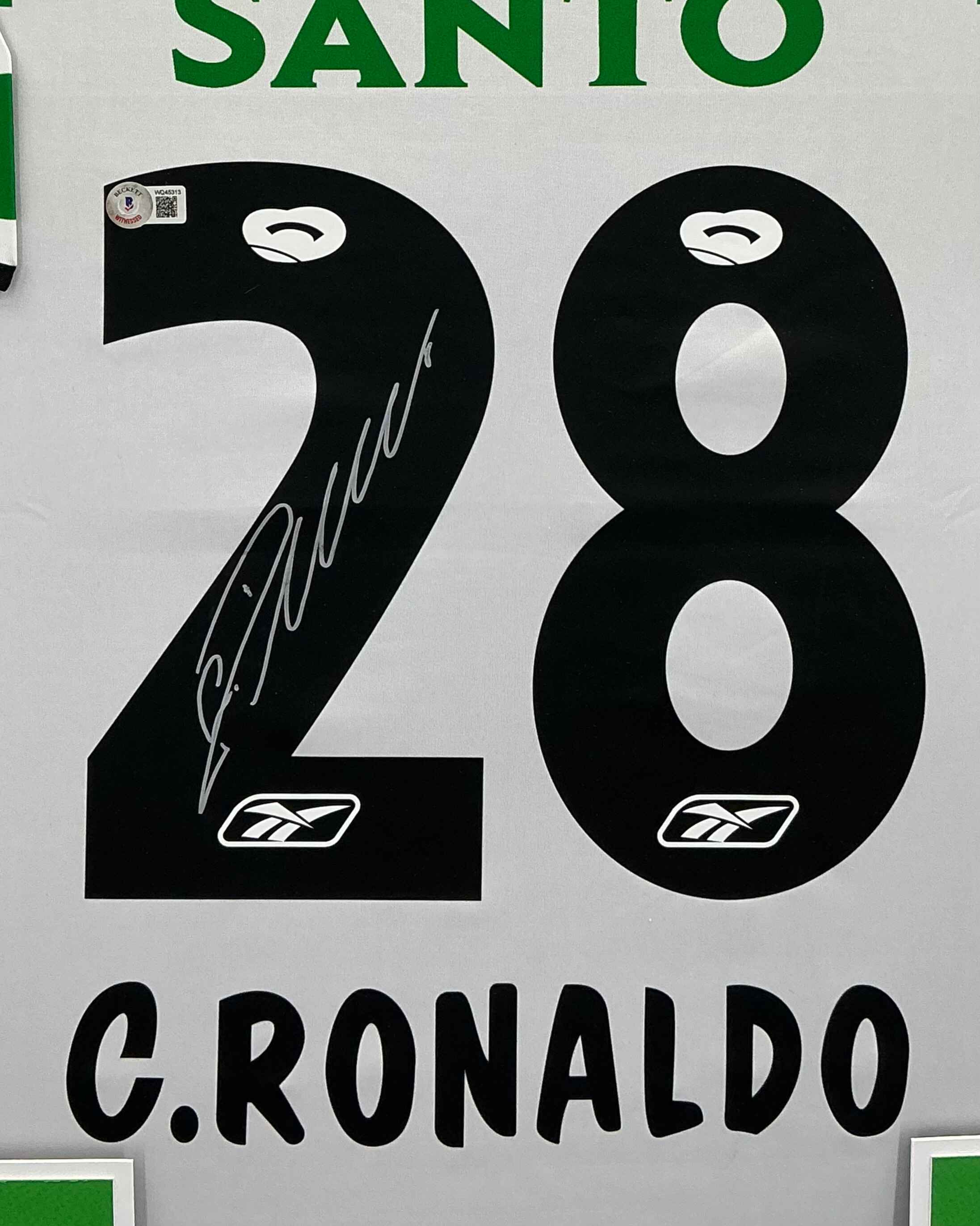 Sporting Cristiano Ronaldo Signed Jersey Framed