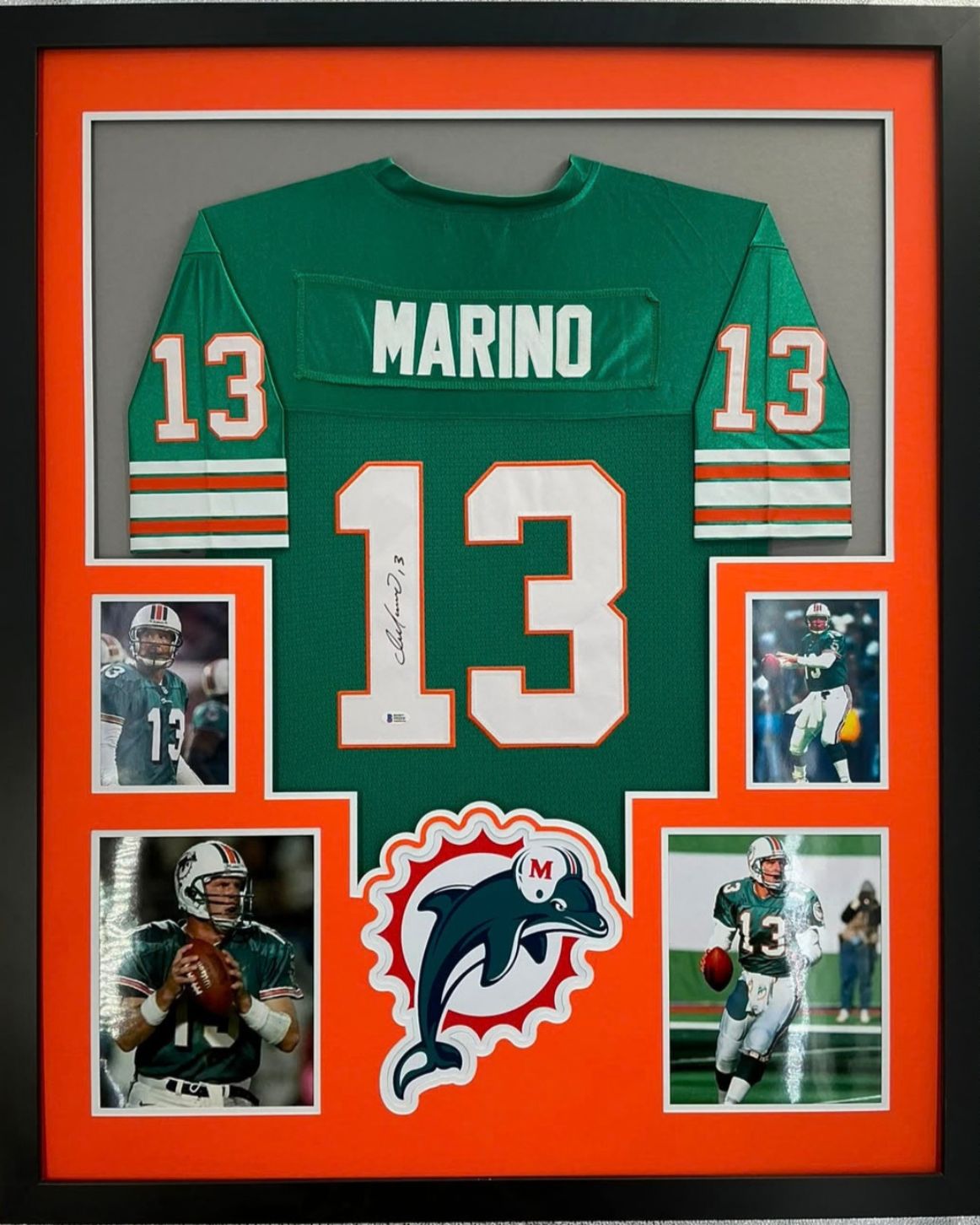 Dan Marino Signed Jersey Framed
