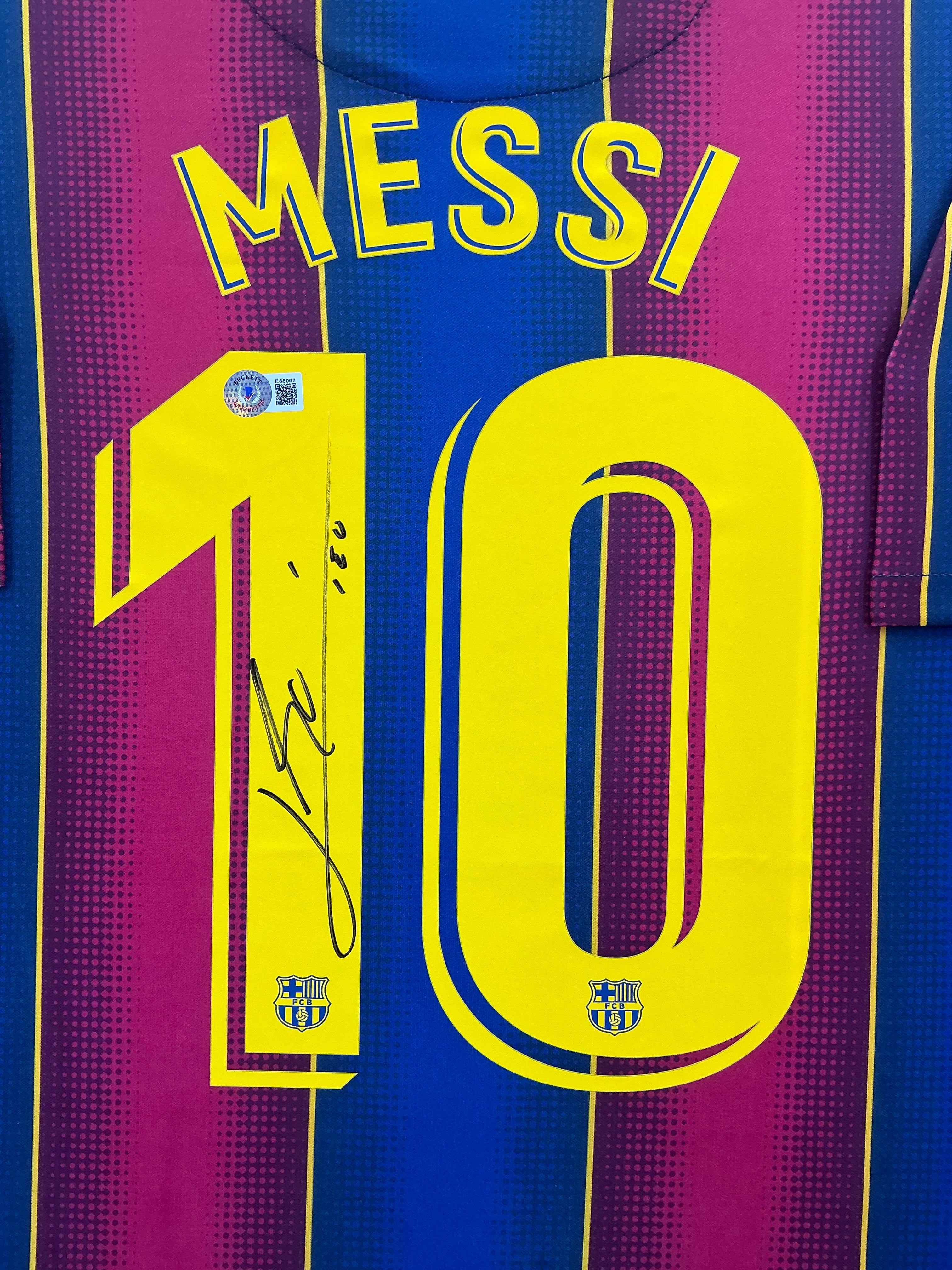 Barcelona Lionel Messi Signed Jersey Framed