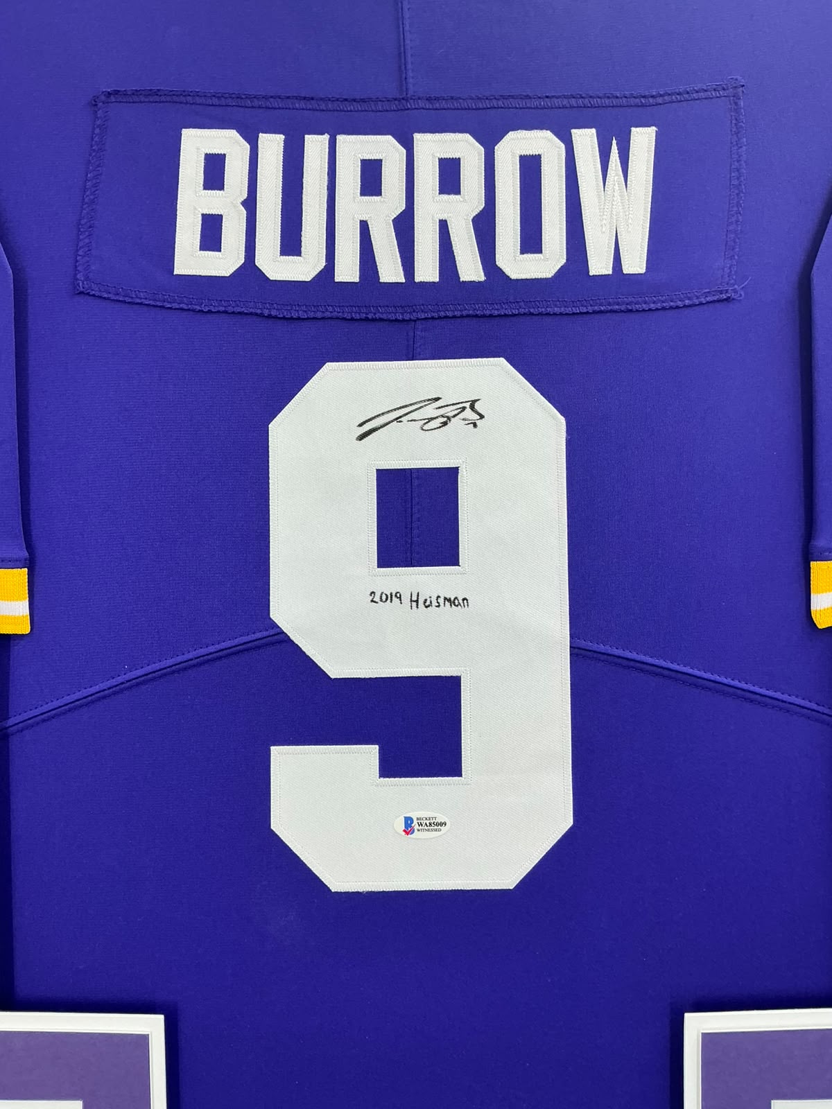 LSU Tigers Joe Burrow Signed Jersey Framed