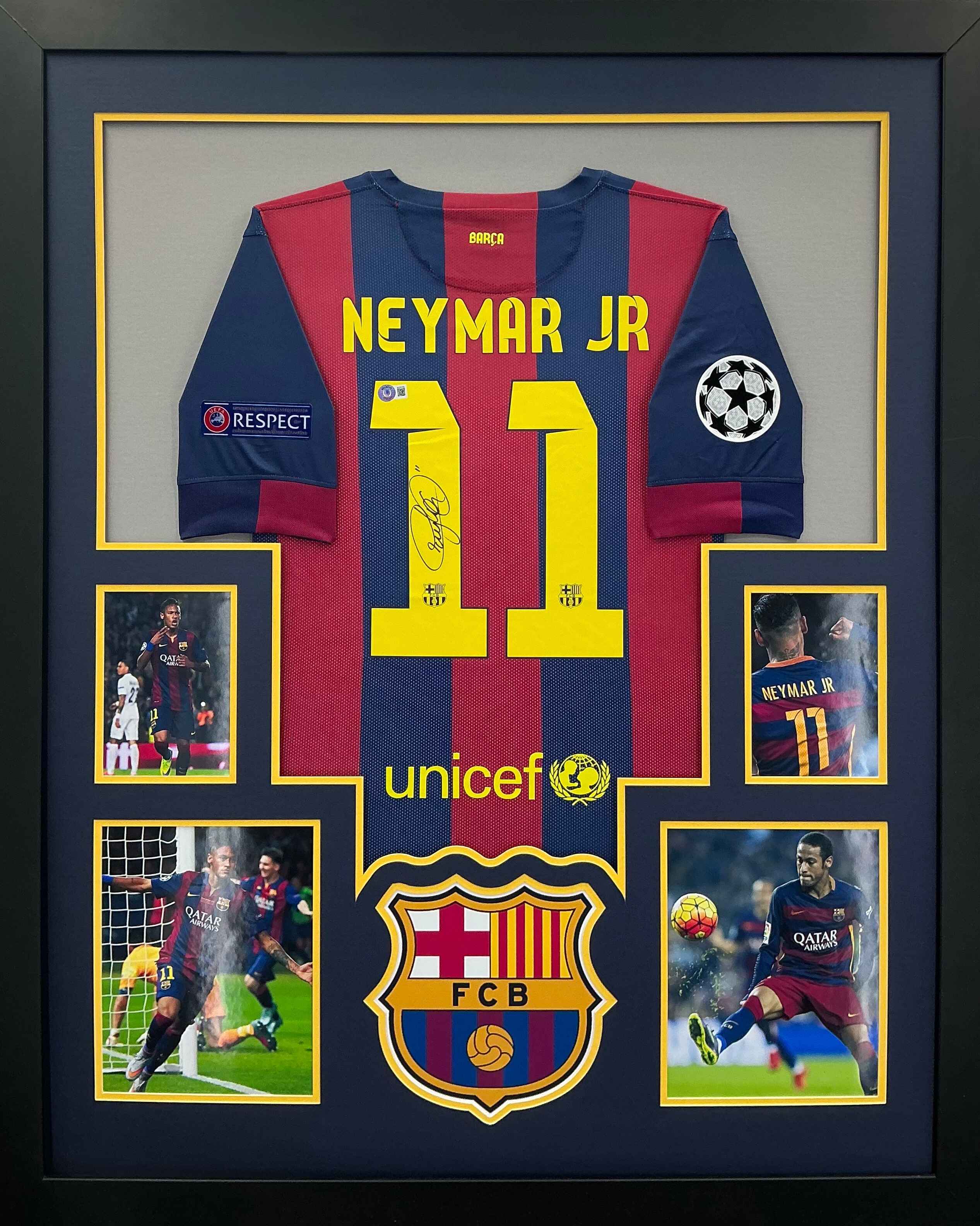Barcelona Neymar Jr Signed Jersey Framed
