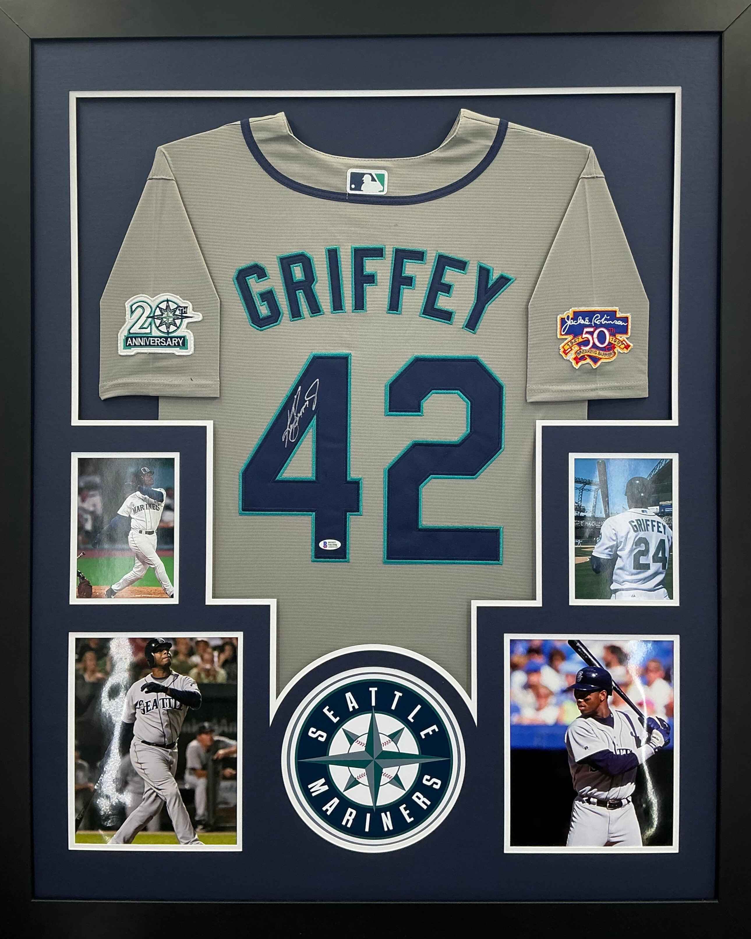 Seattle Mariners Ken Griffey Jr Signed Jersey Framed