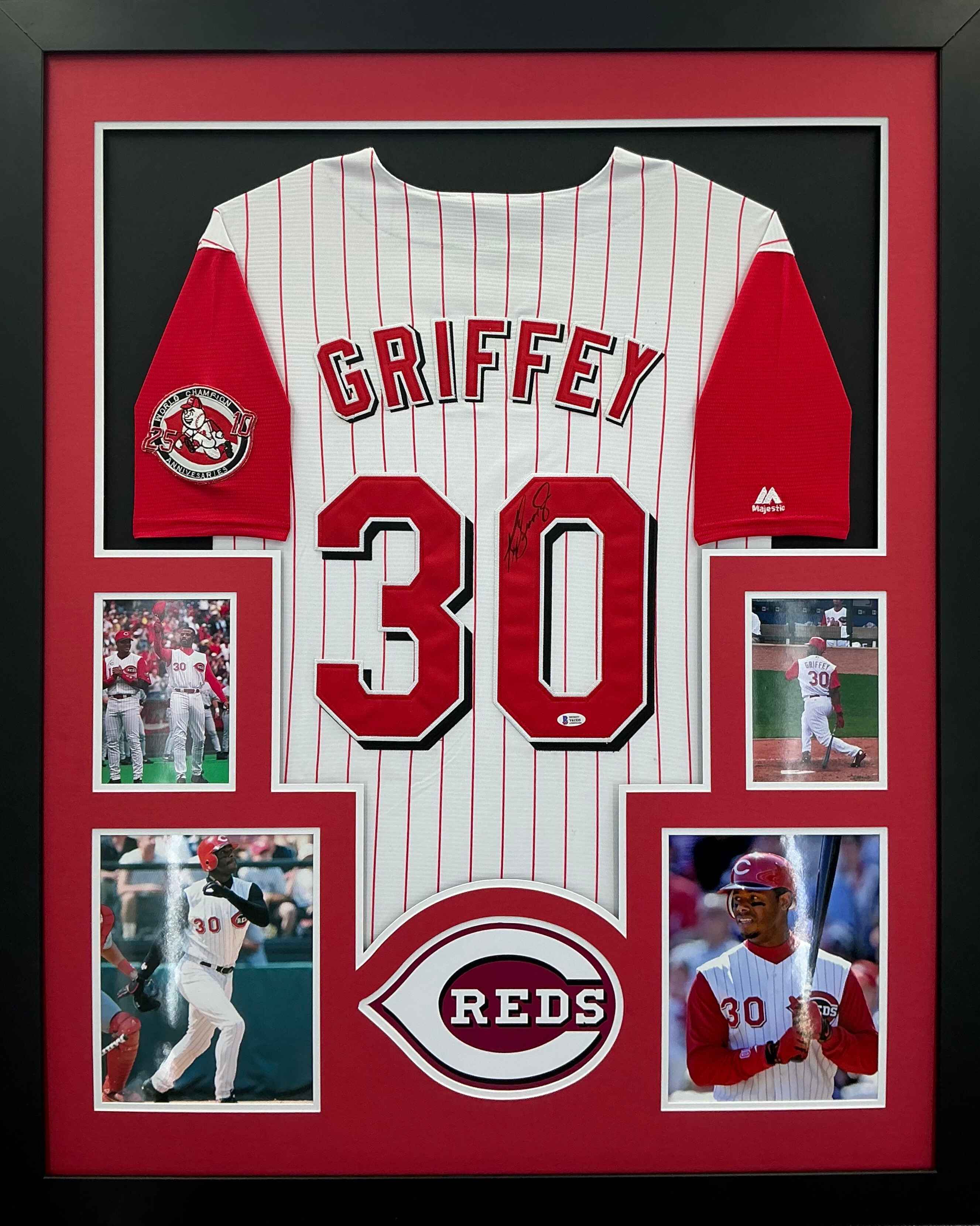 Cincinnati Reds Ken Griffey Jr Signed Jersey Framed