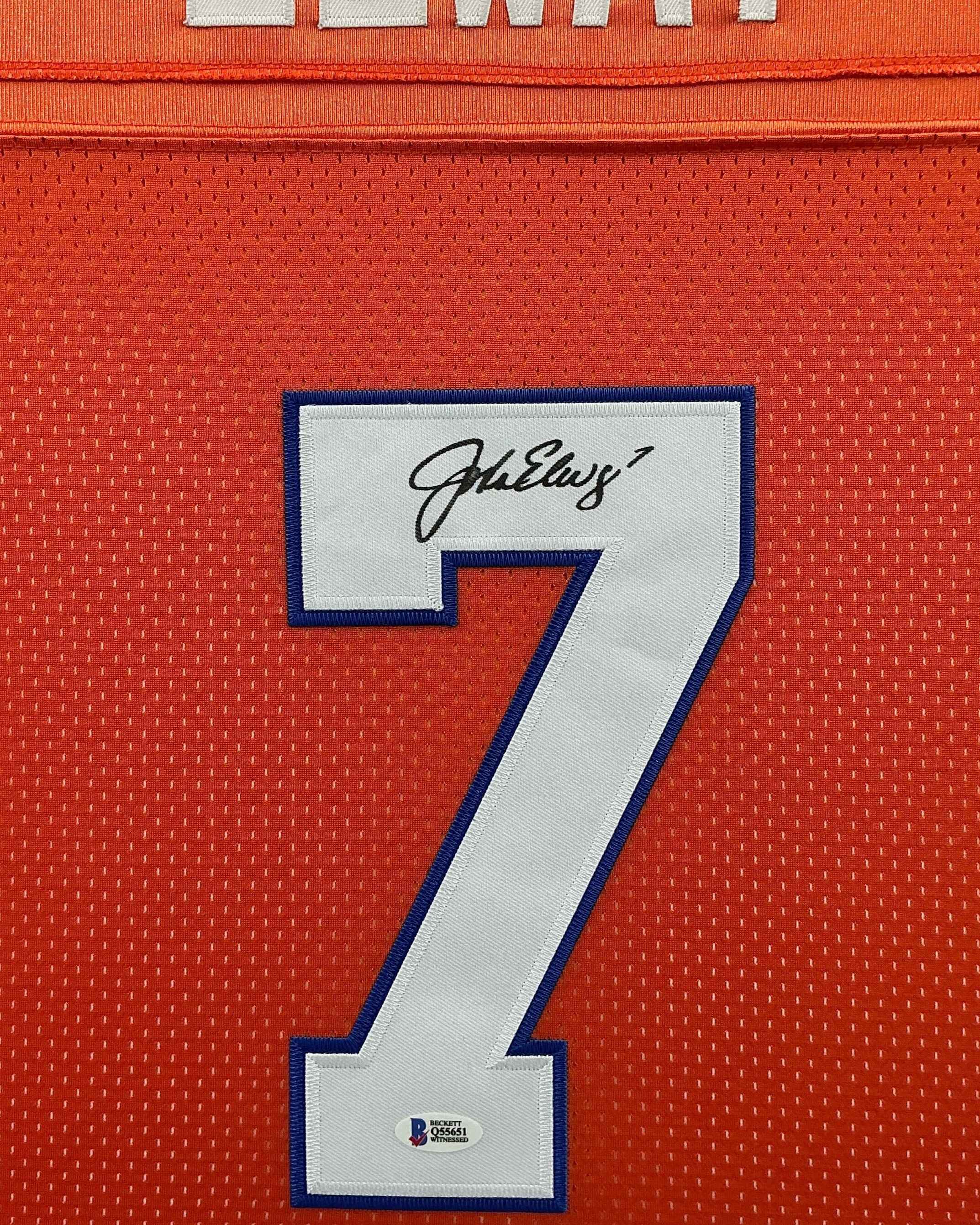 Denver Broncos John Elway Signed Jersey Framed