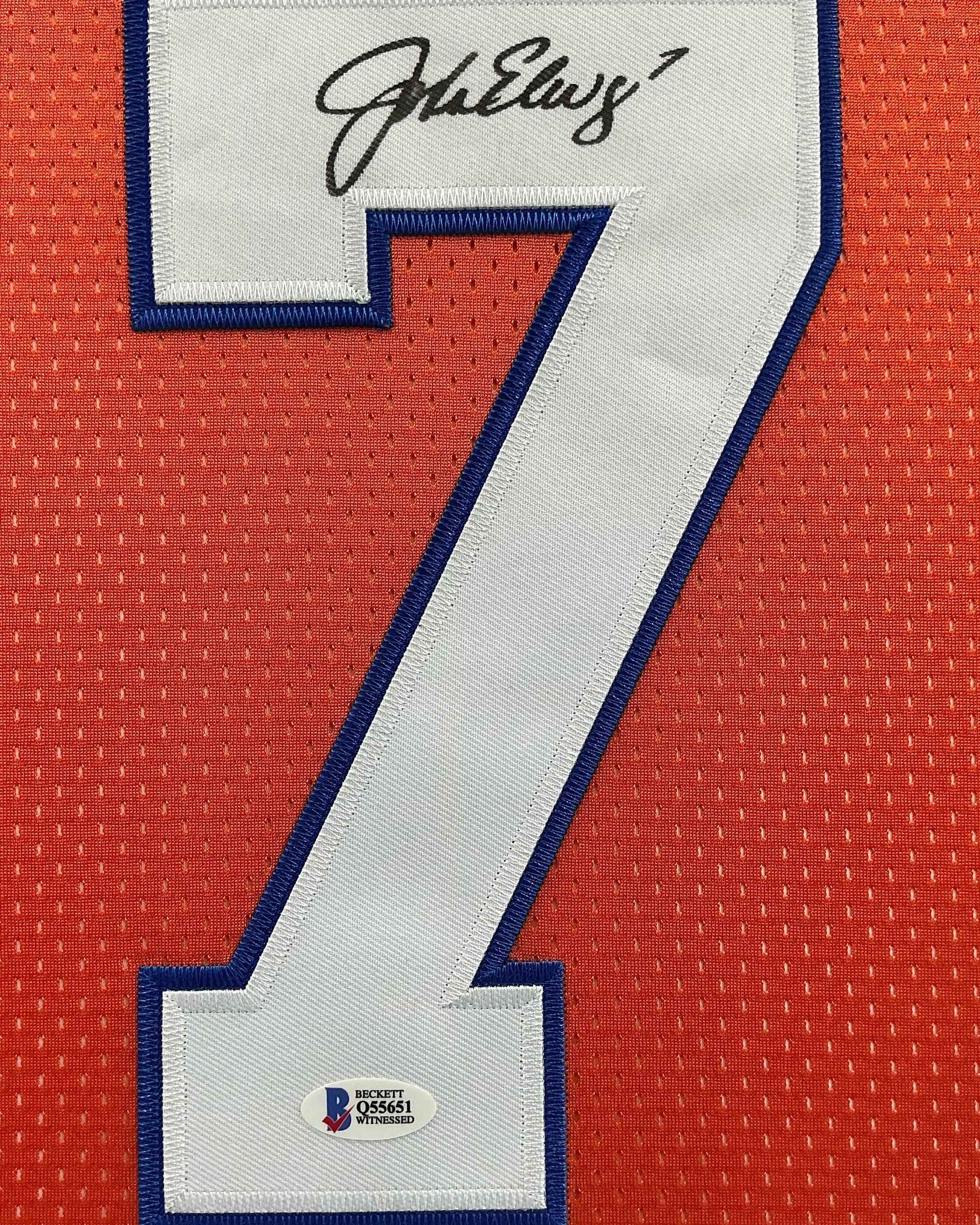 Denver Broncos John Elway Signed Jersey Framed