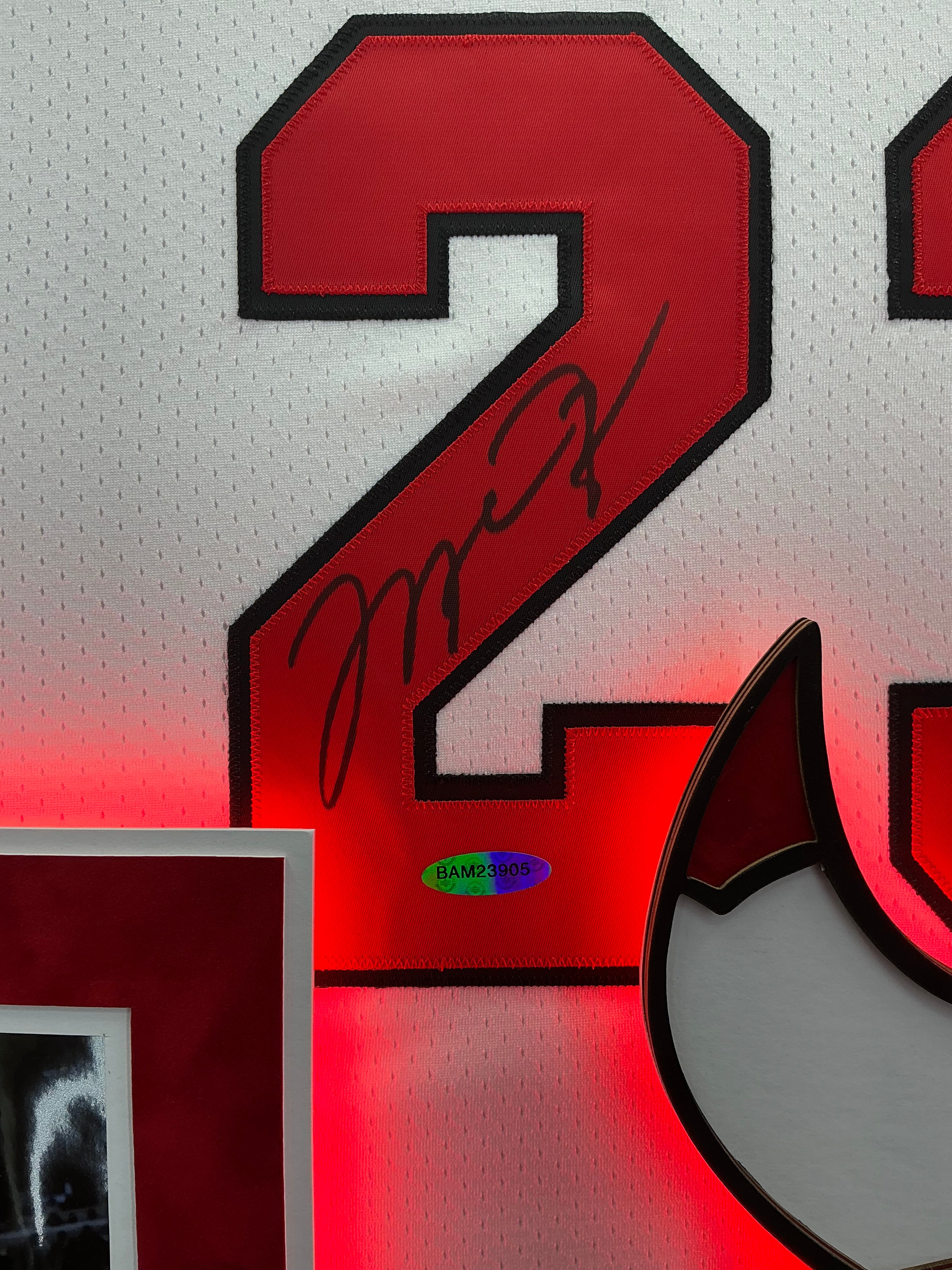 Chicago Bulls Michael Jordan Signed Jersey Framed