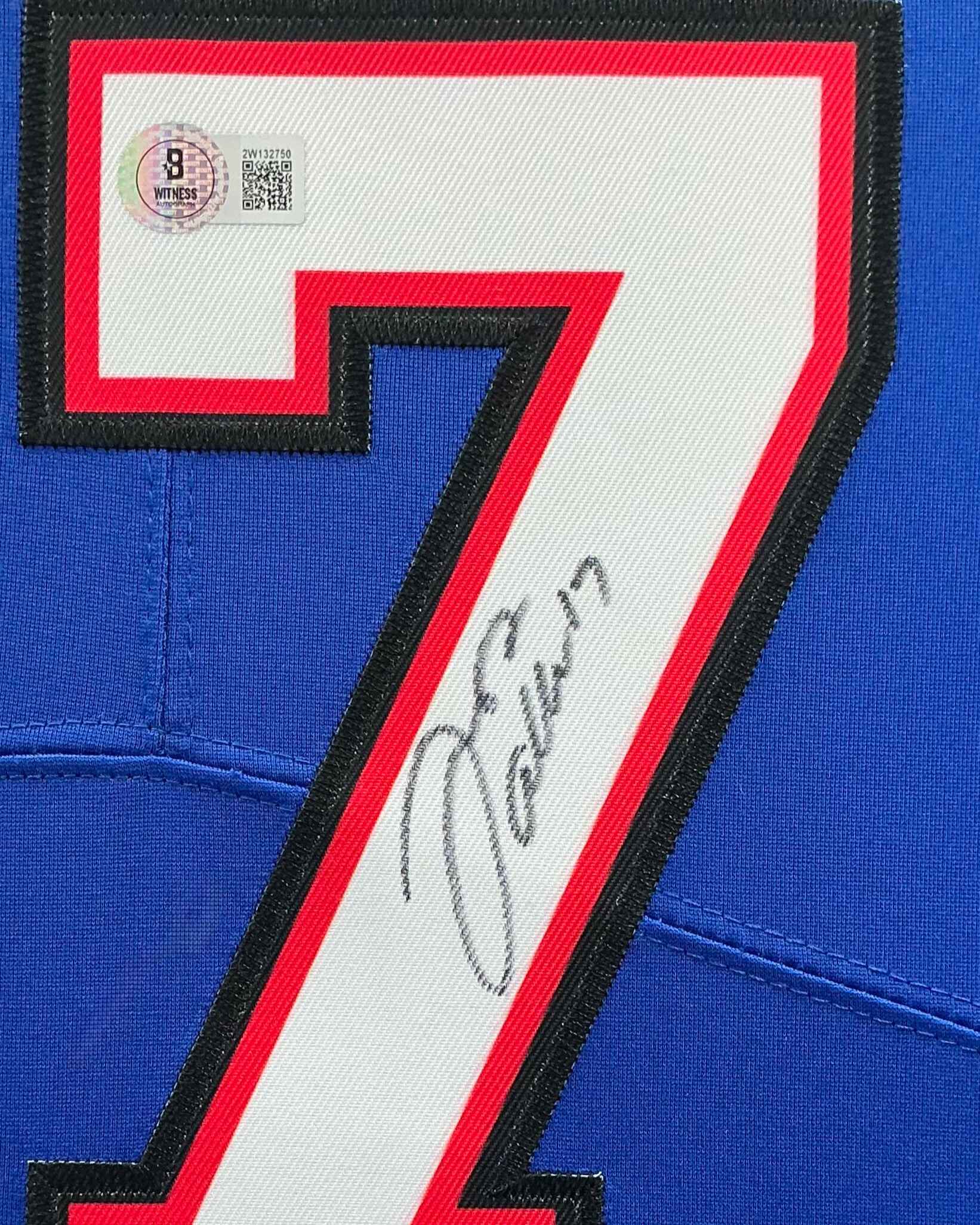 Buffalo Bills Josh Allen Signed Jersey Framed