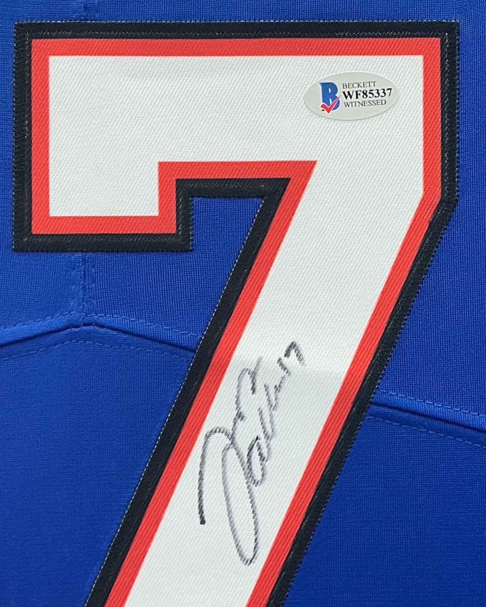 Buffalo Bills Josh Allen Signed Jersey Framed