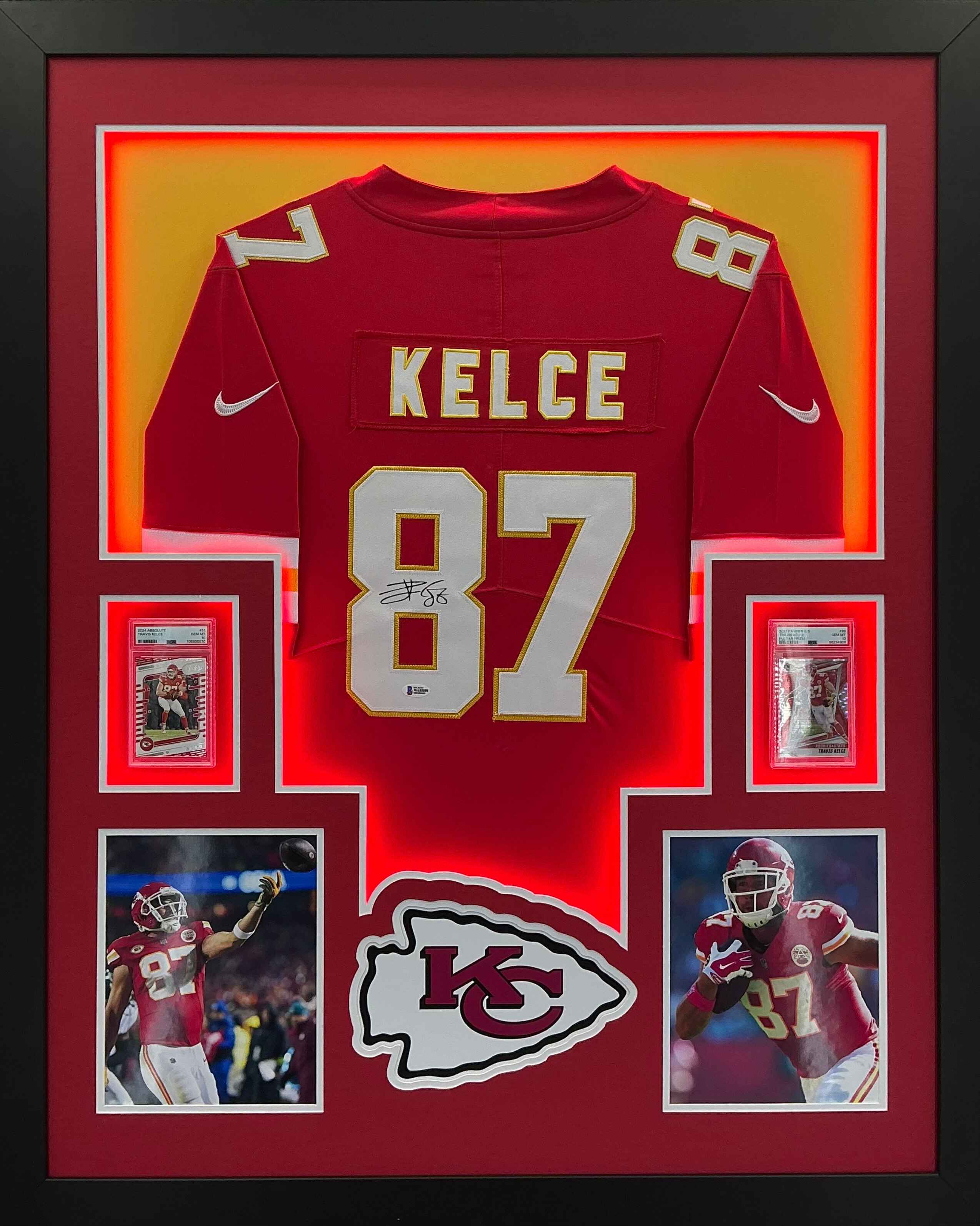 Kansas City Chiefs Travis Kelce Signed Jersey Framed