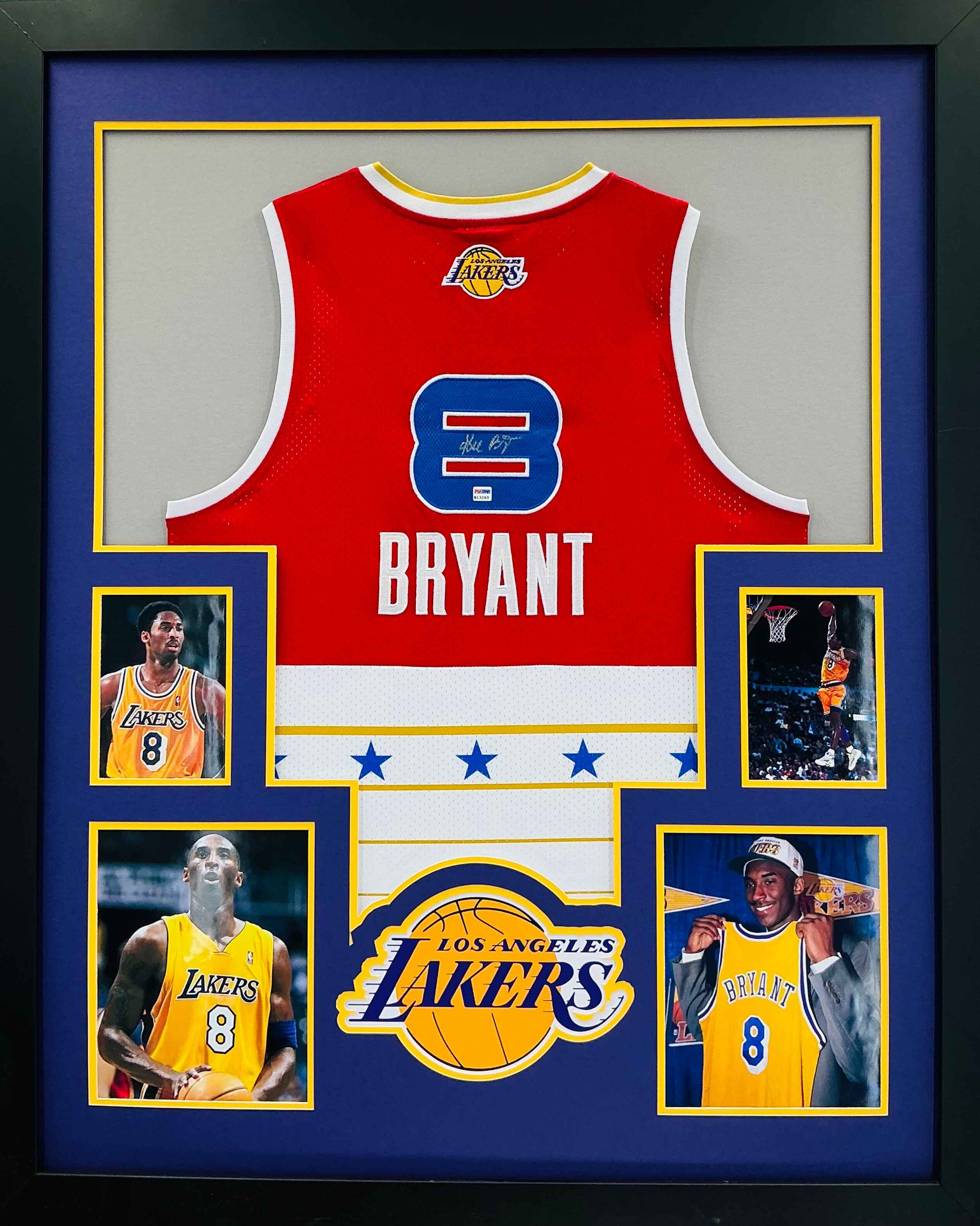 2006 NBA All Star Kobe Bryant Signed Jersey Framed