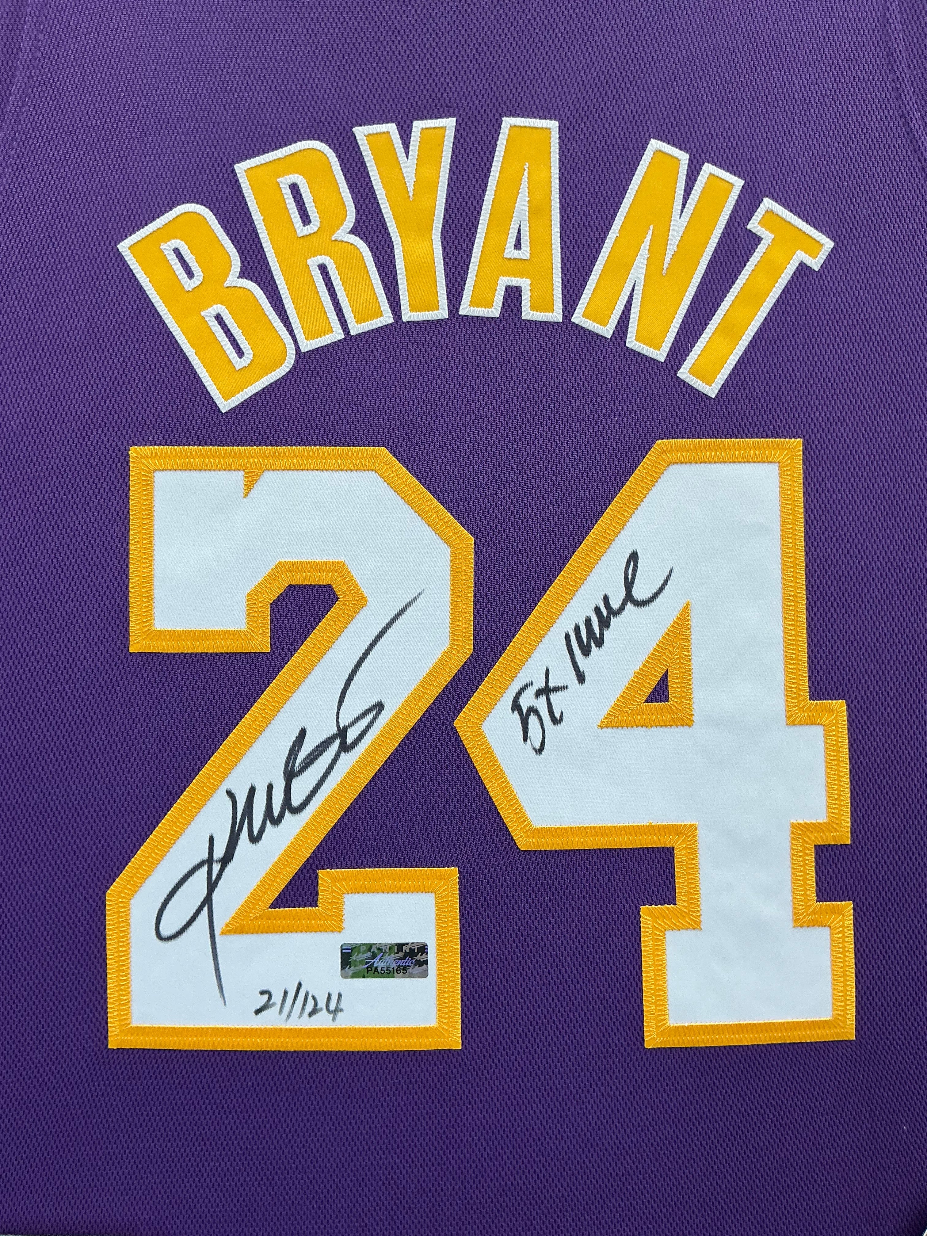 Los Angeles Lakers Kobe Bryant Signed Jersey Framed