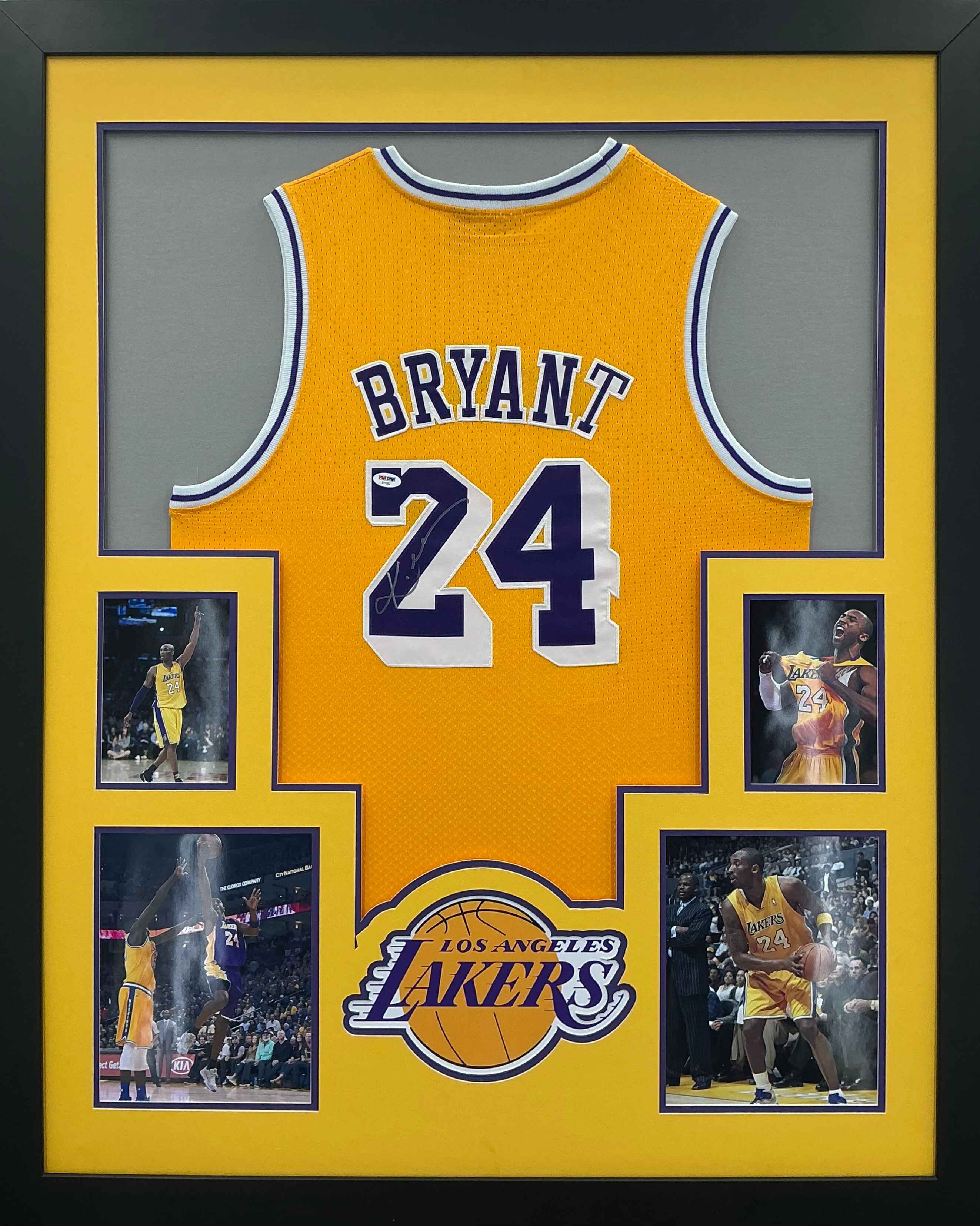 Los Angeles Lakers Kobe Bryant Signed Jersey Framed