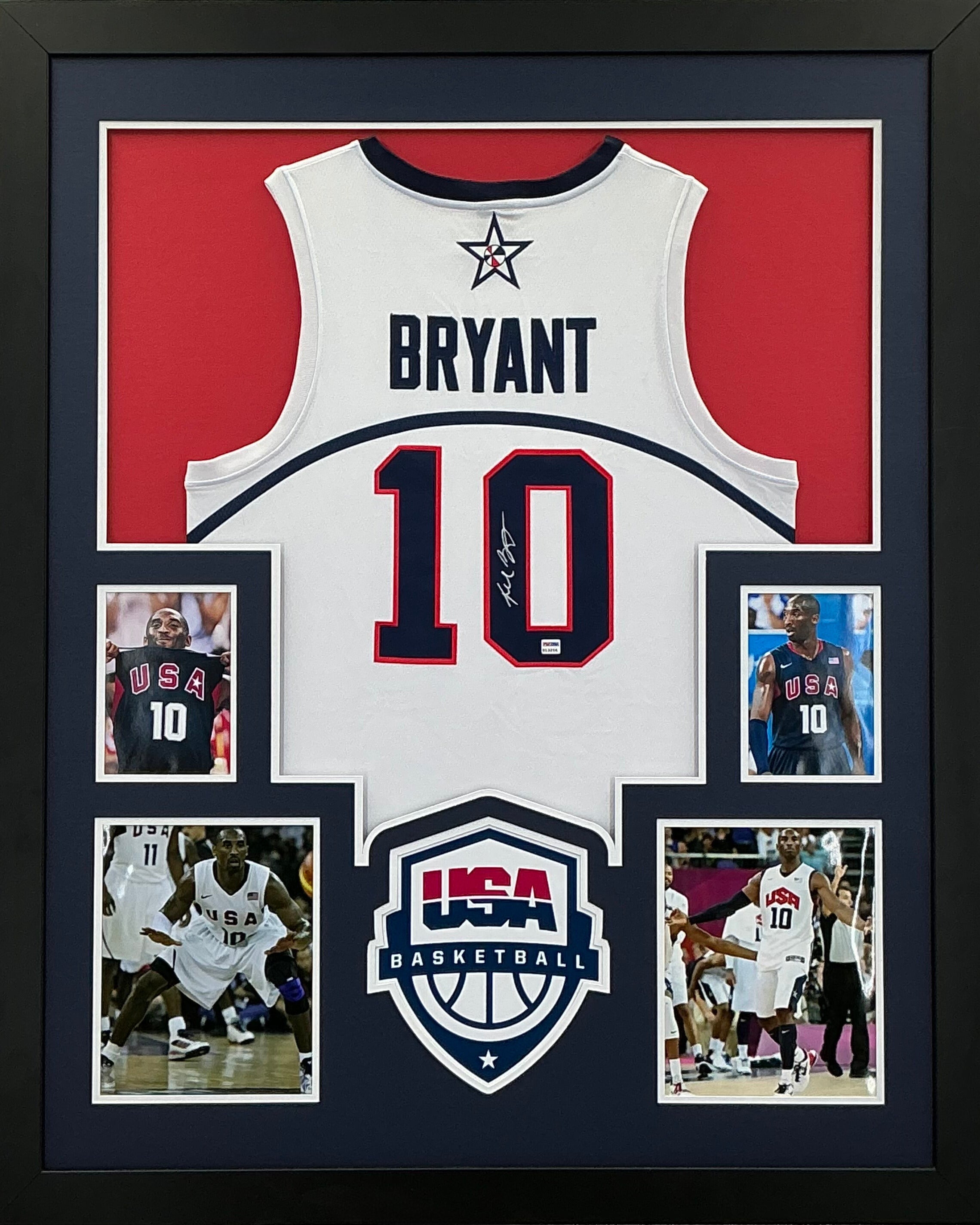 2006 FIBA USA Kobe Bryant Signed Jersey Framed