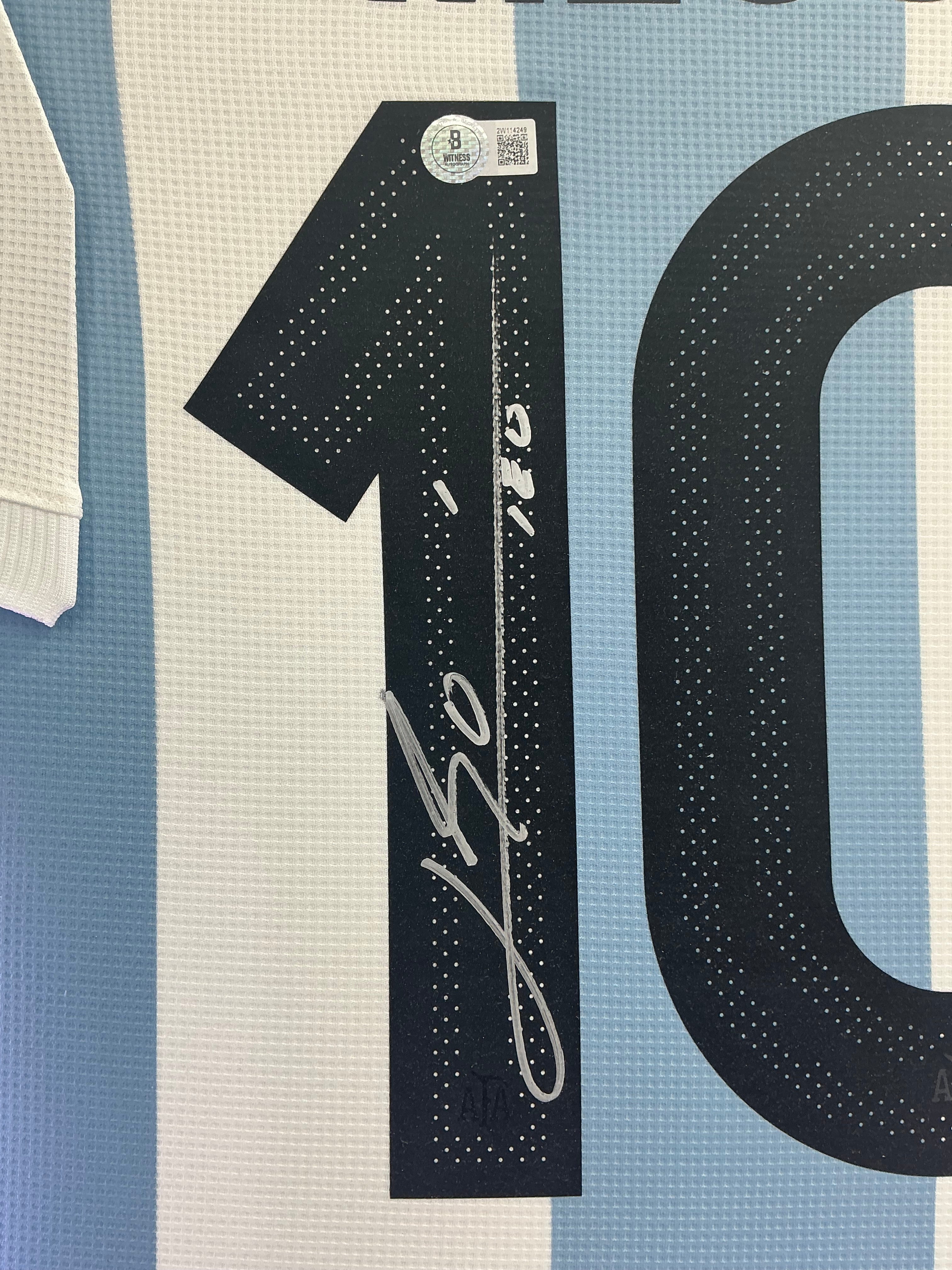 Argentina Lionel Messi Signed Jersey Framed