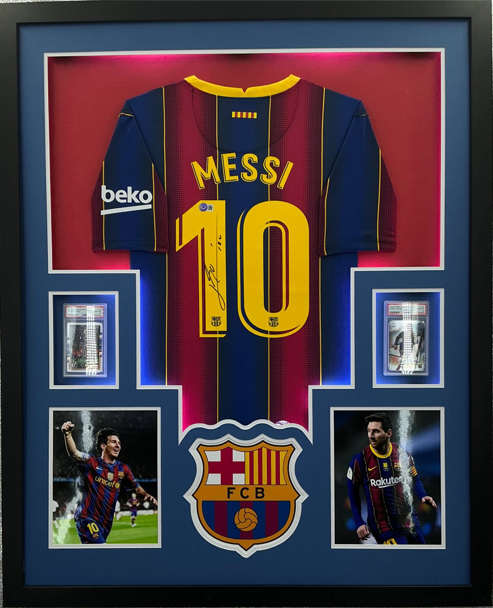 Barcelona Lionel Messi Signed Jersey Framed