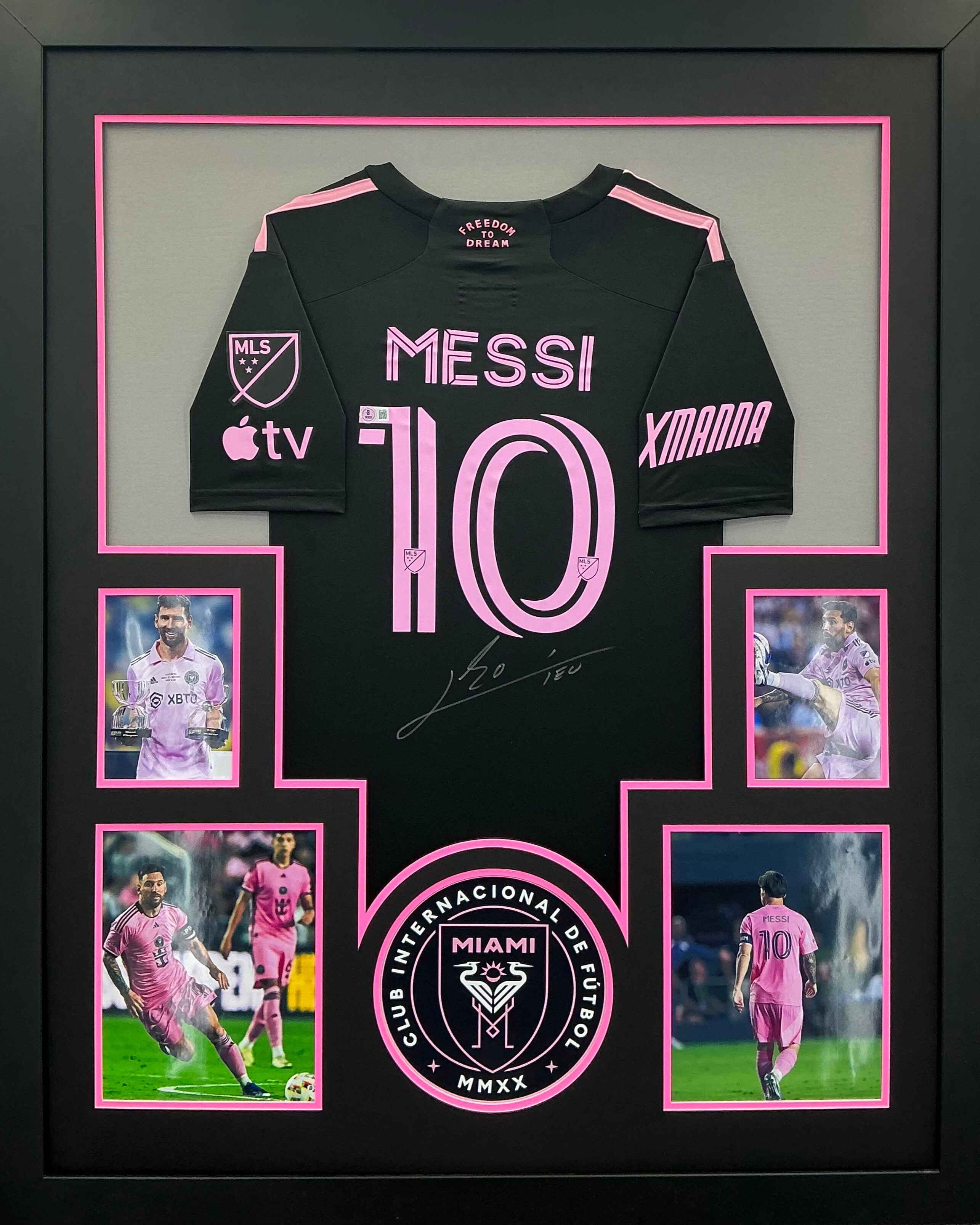 Inter Miami Lionel Messi Signed Jersey Framed