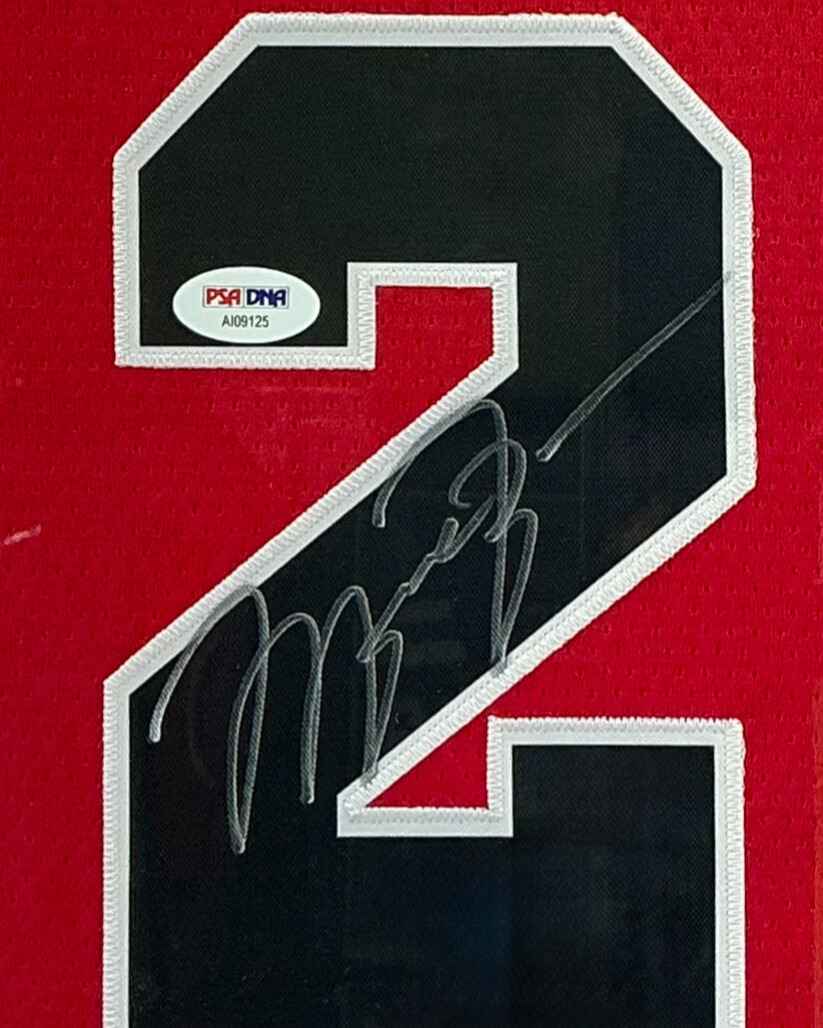 Chicago Bulls Michael Jordan Signed Jersey Framed