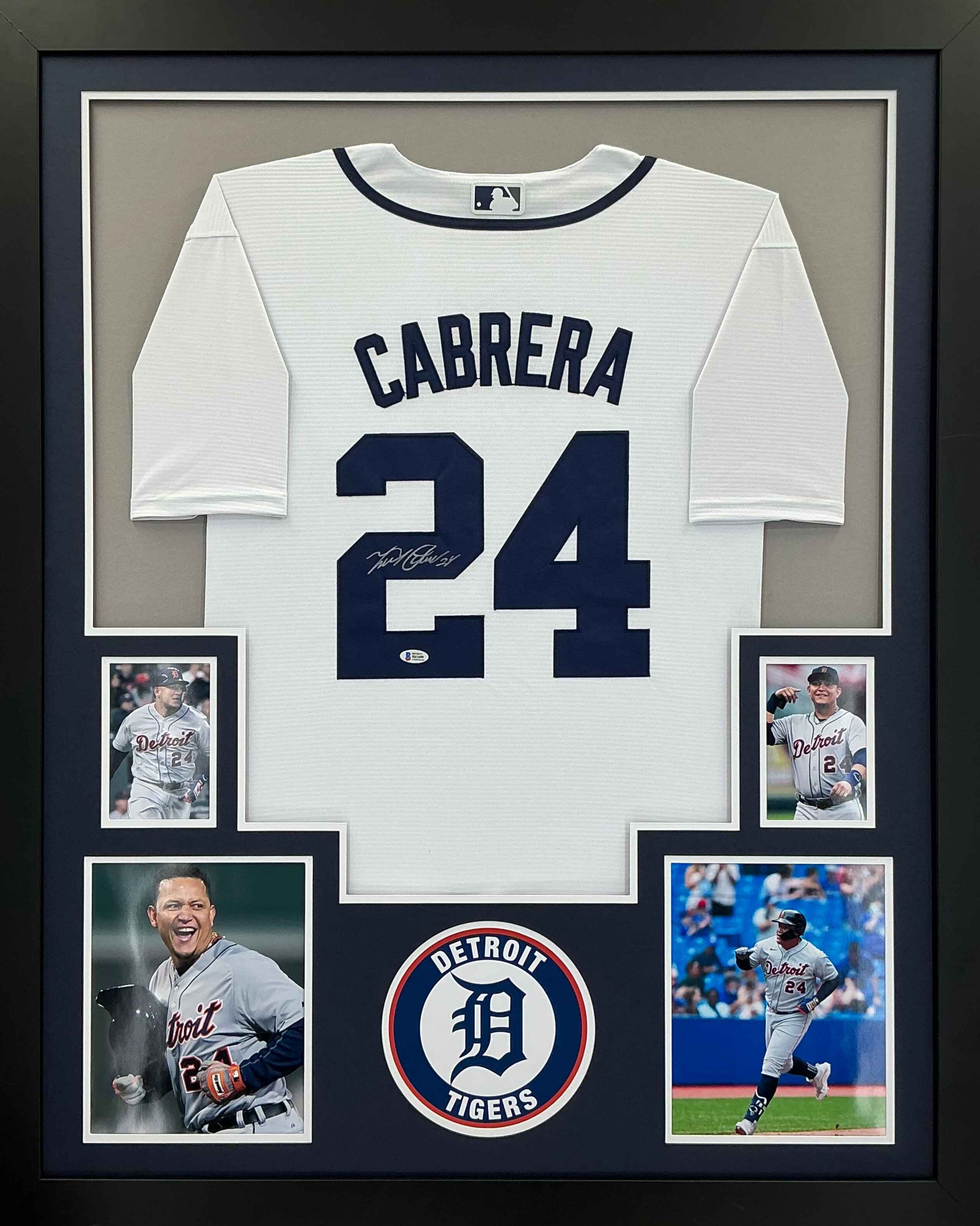 Detroit Tigers Miguel Cabrera Signed Jersey Framed