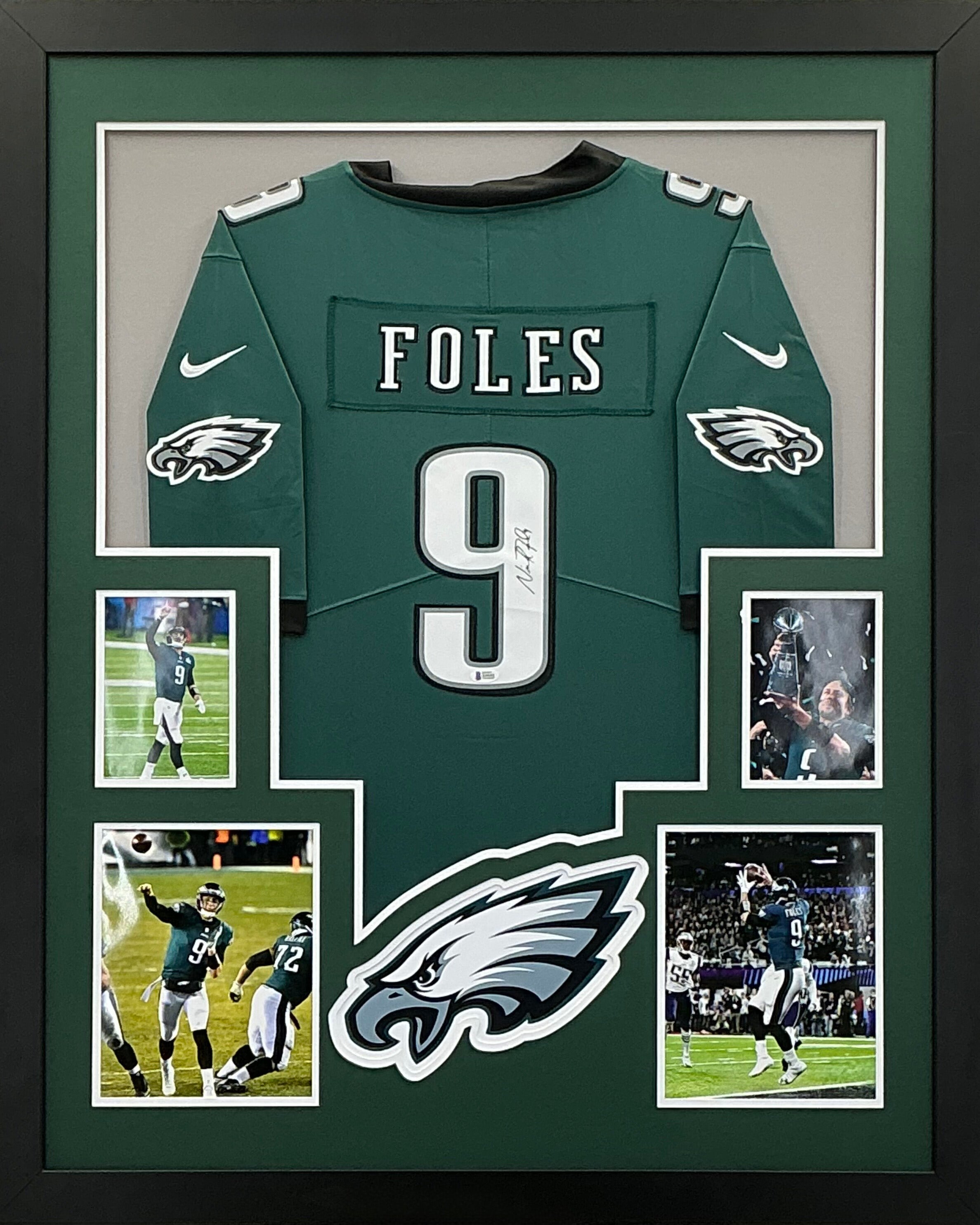 Philadelphia Eagles Nick Foles Signed Jersey Framed