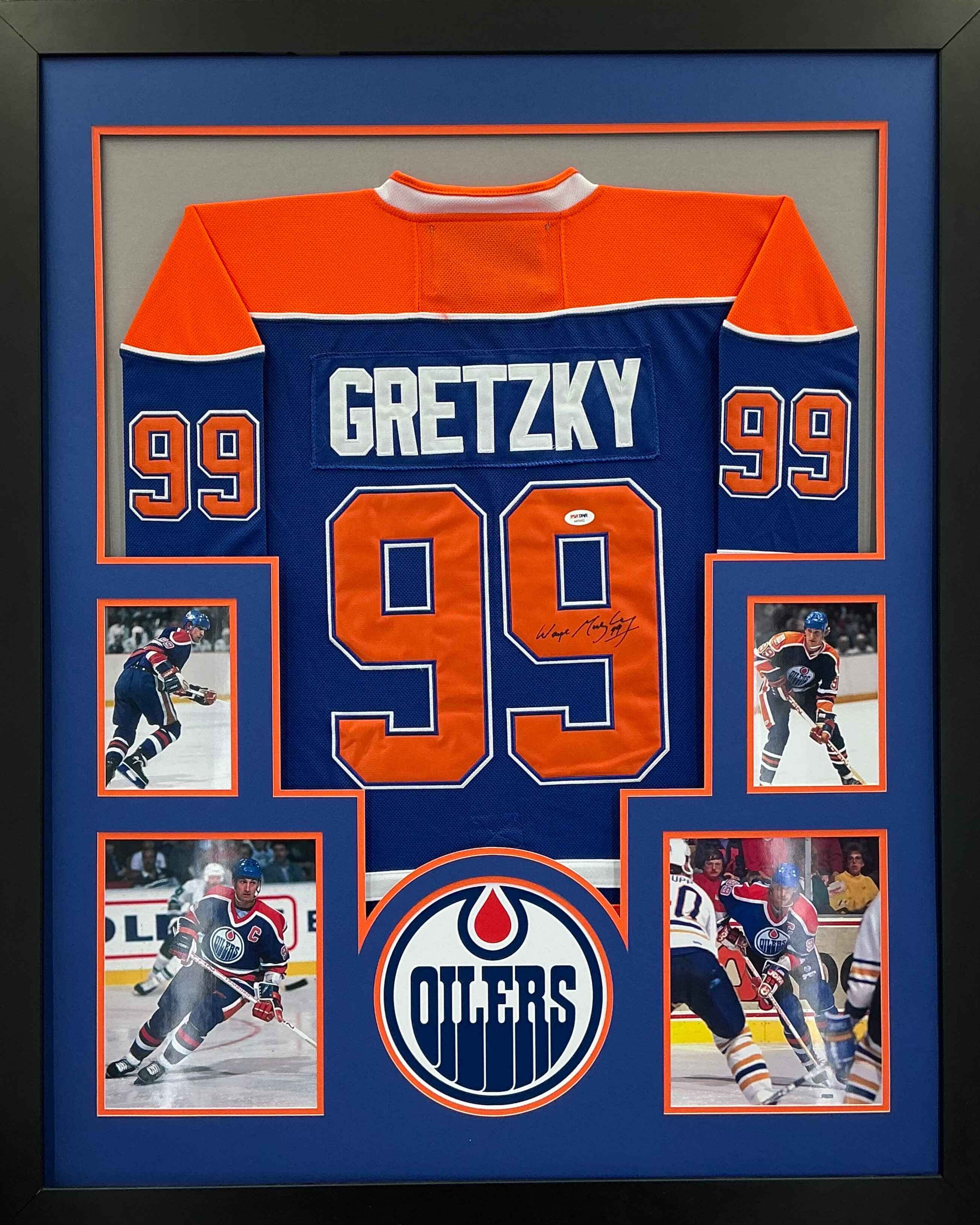 Edmonton Oilers Wayne Gretzky Signed Jersey Framed