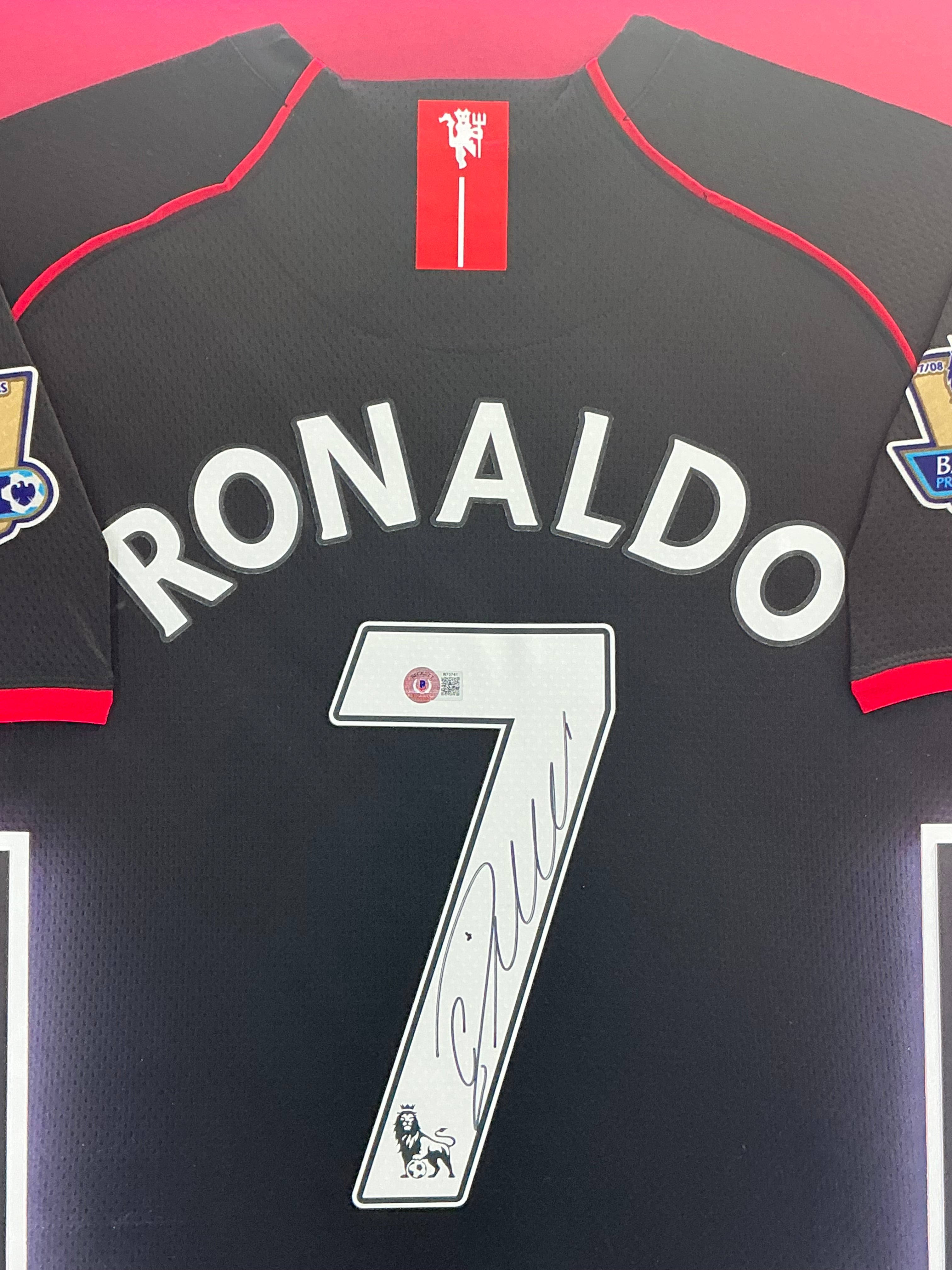 Manchester United Cristiano Ronaldo Signed Jersey Framed