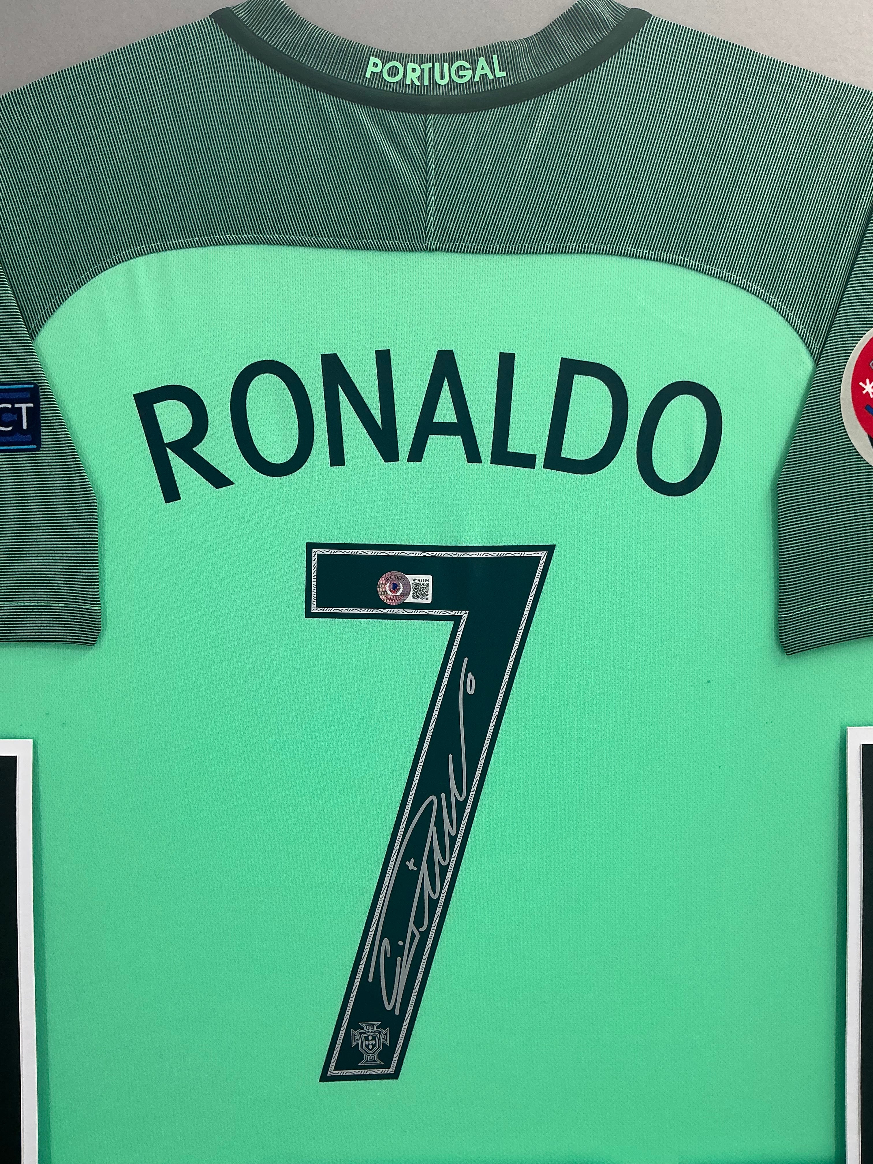 2016 Euro Cup Portugal Cristiano Ronaldo Signed Jersey Framed