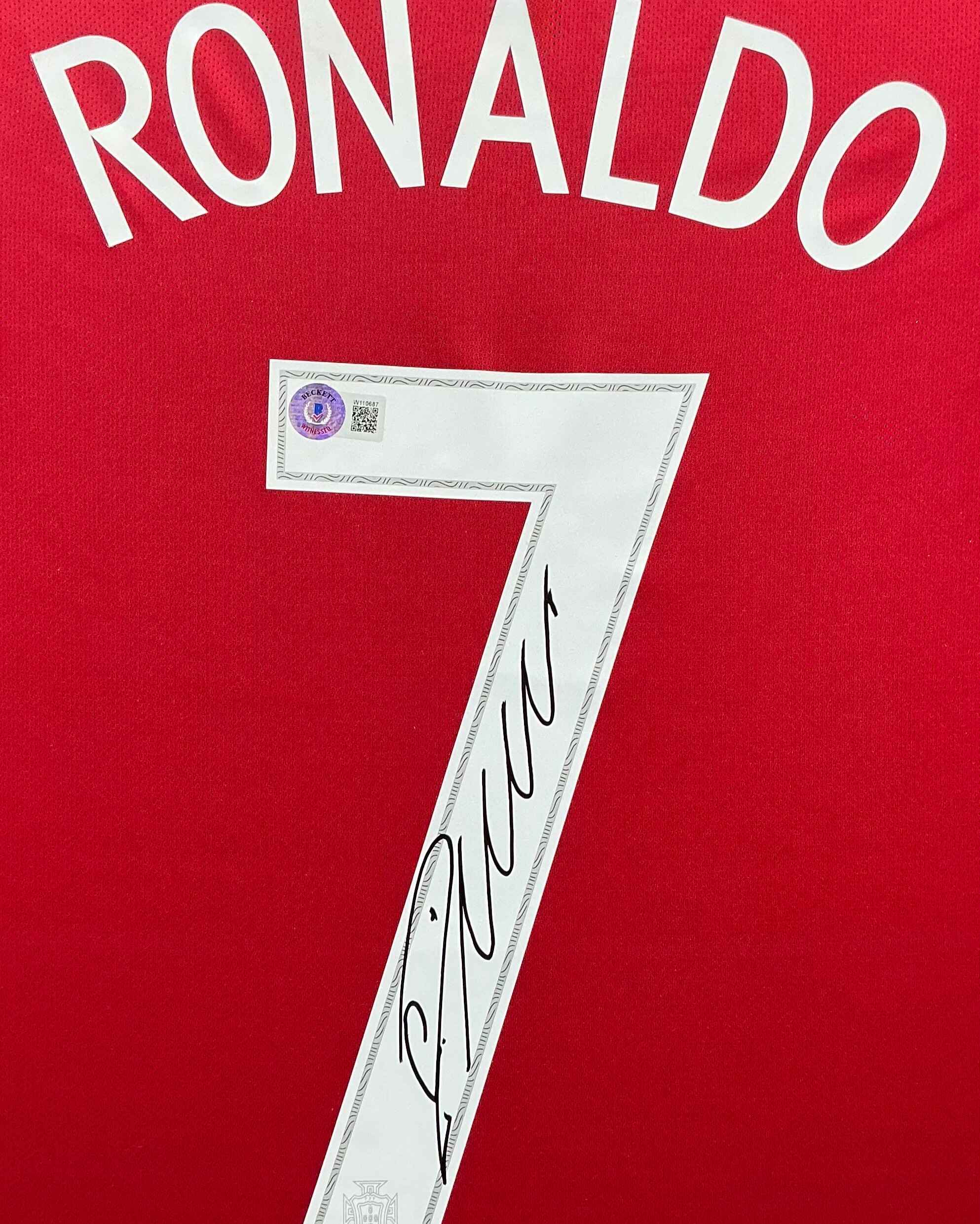 2016 Euro Cup Portugal Cristiano Ronaldo Signed Jersey Framed