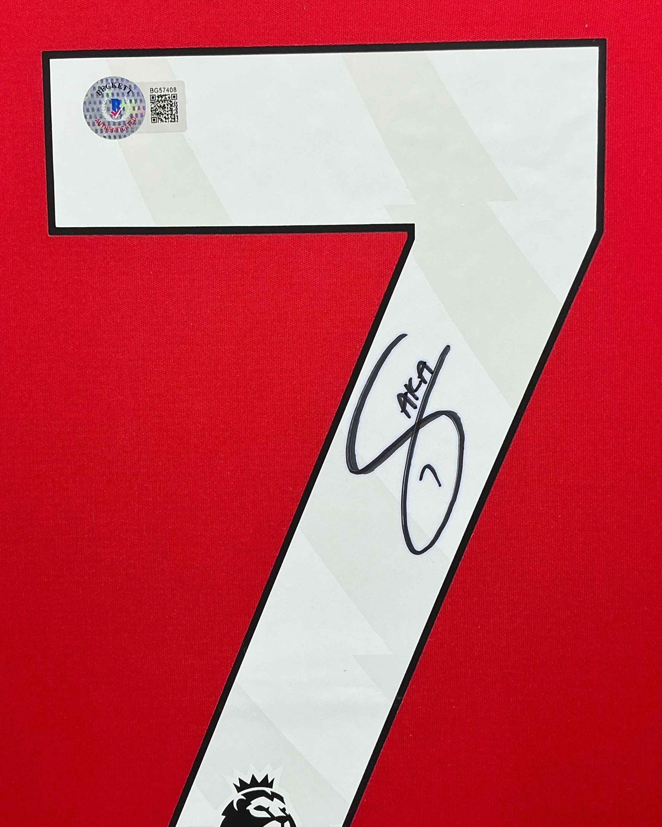 Arsenal Bukayo Saka Signed Jersey Framed