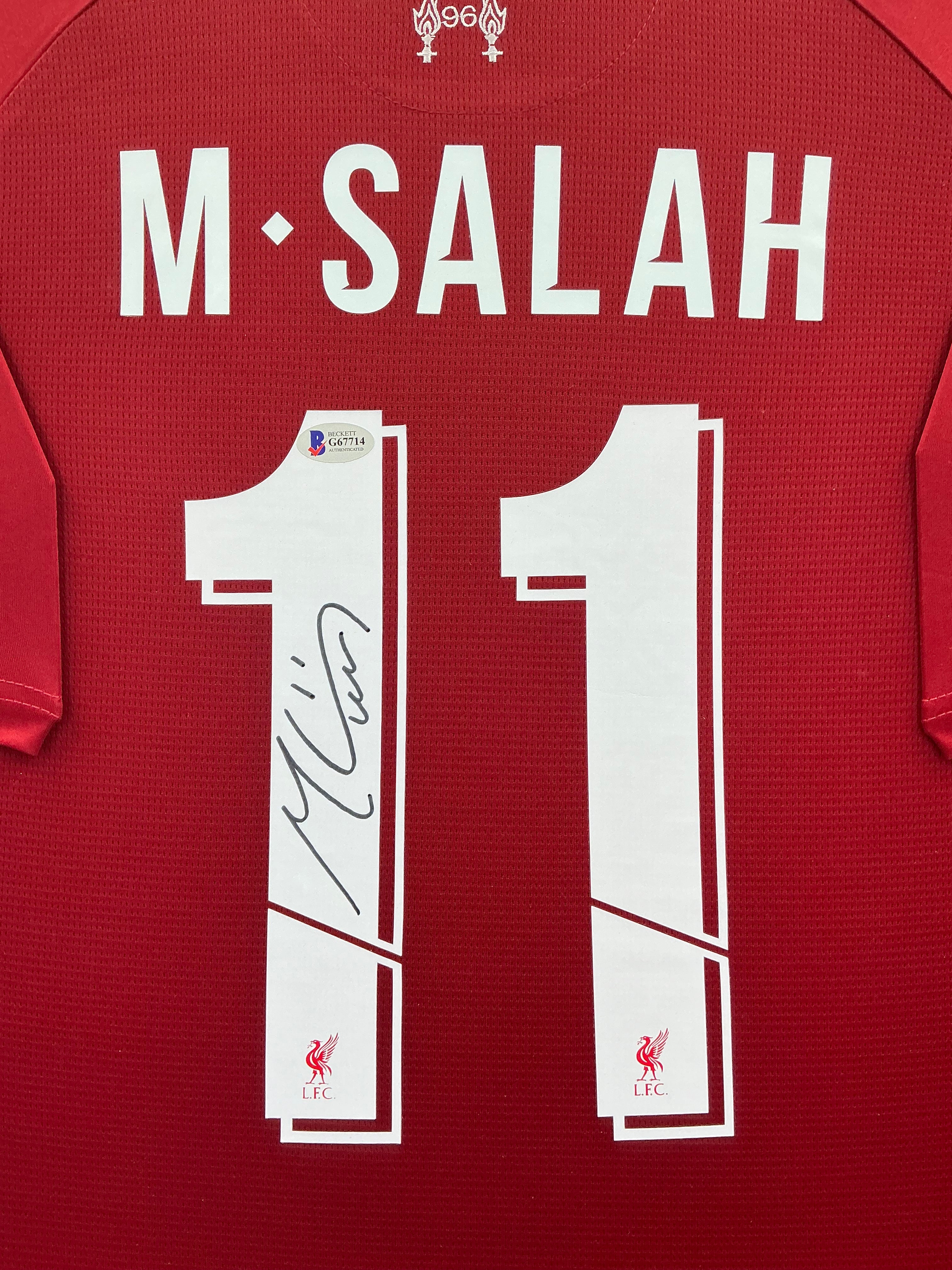 Liverpool Mohamed Salah Signed Jersey Framed