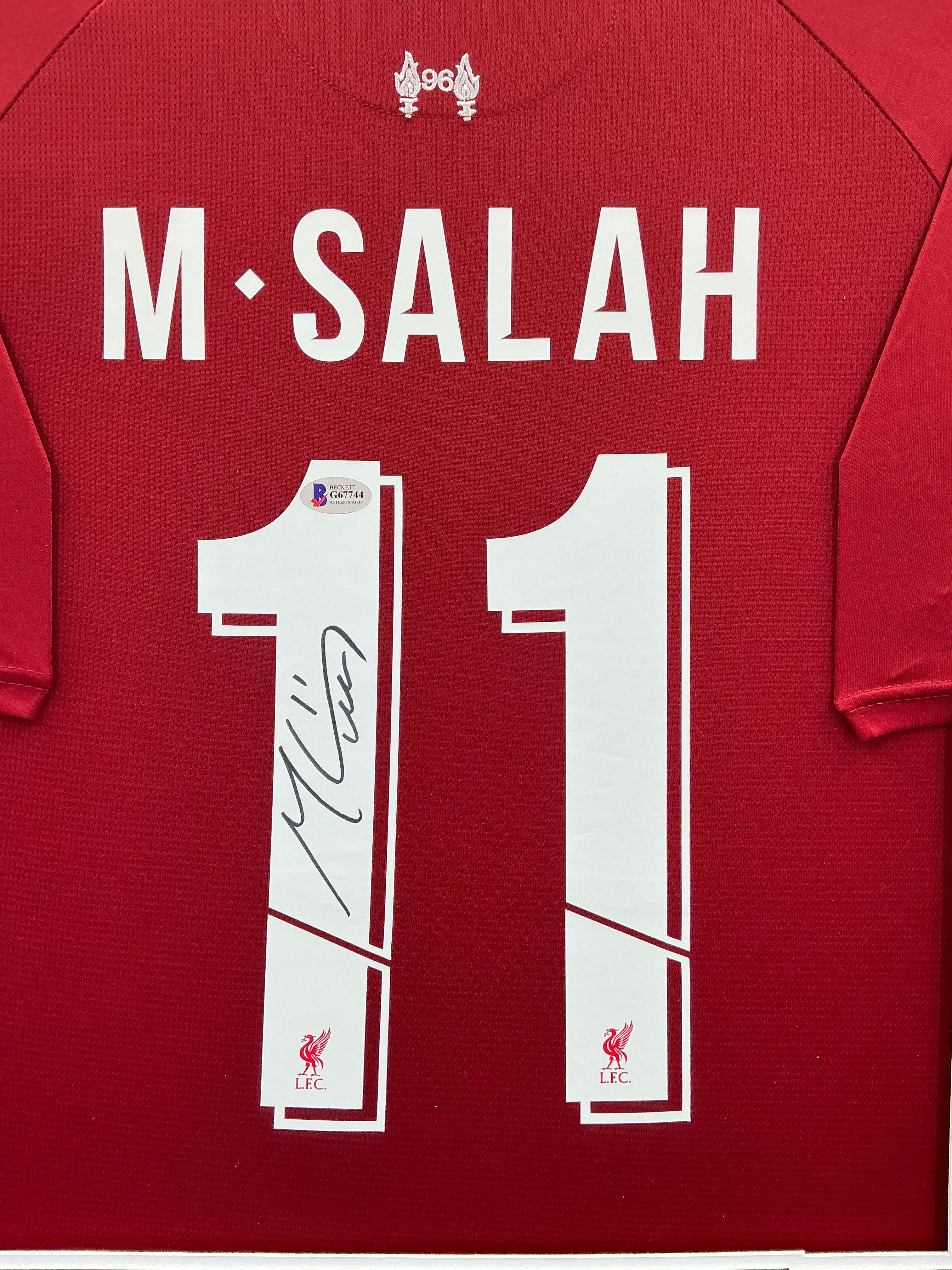 Liverpool Mohamed Salah Signed Jersey Framed