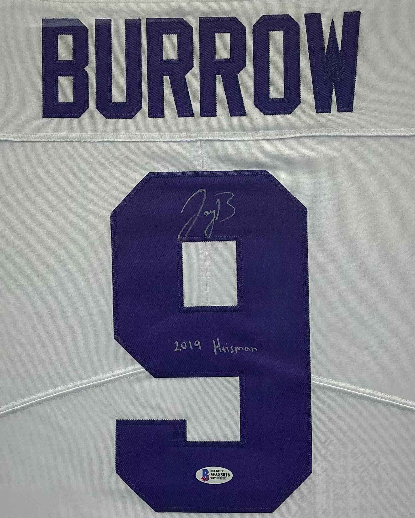 LSU Tigers Joe Burrow Signed Jersey Framed