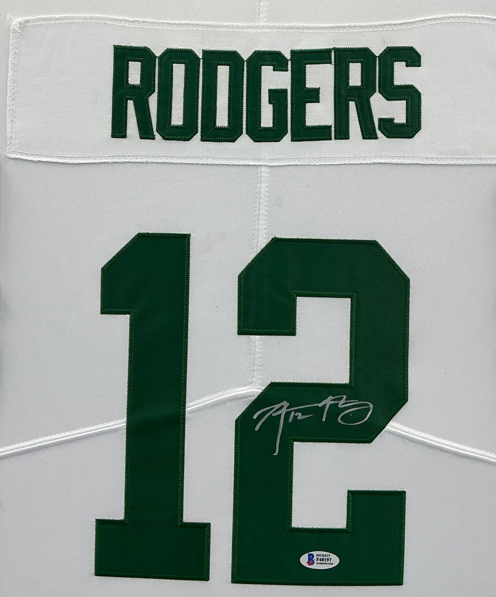 Green Bay Packers Aaron Rodgers Signed Jersey Framed