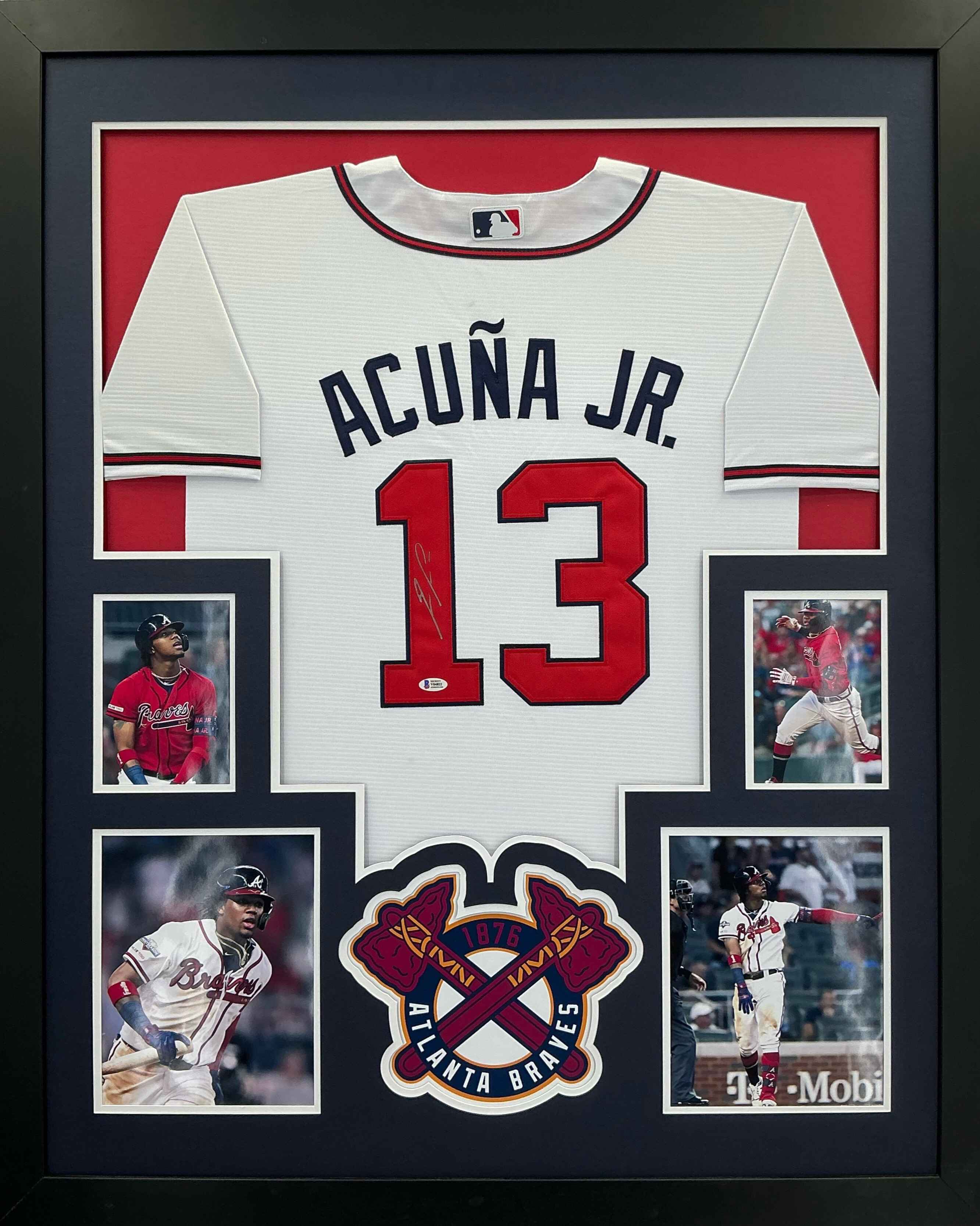 Atlanta Braves Ronald Acuna Jr Signed Jersey Framed