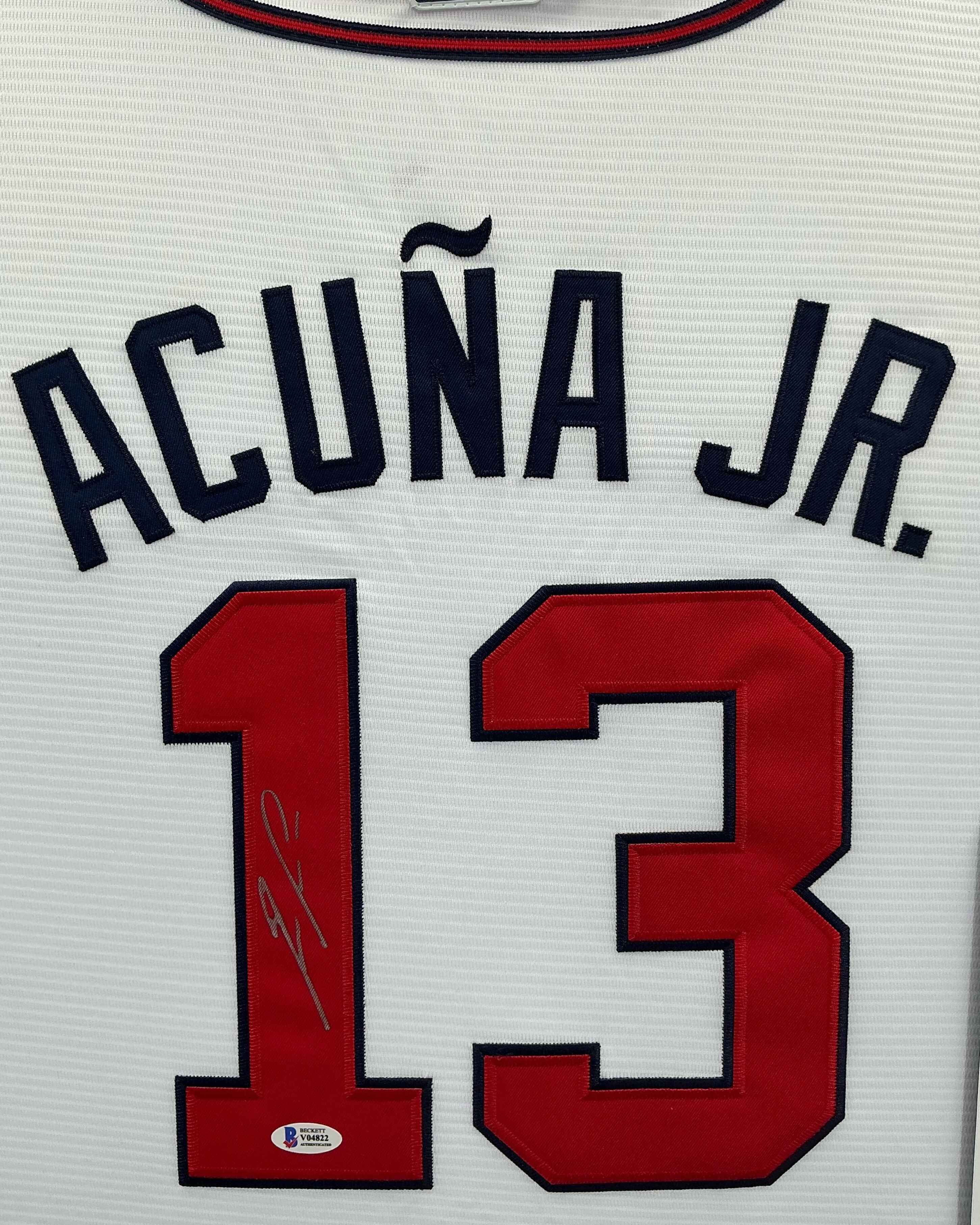 Atlanta Braves Ronald Acuna Jr Signed Jersey Framed