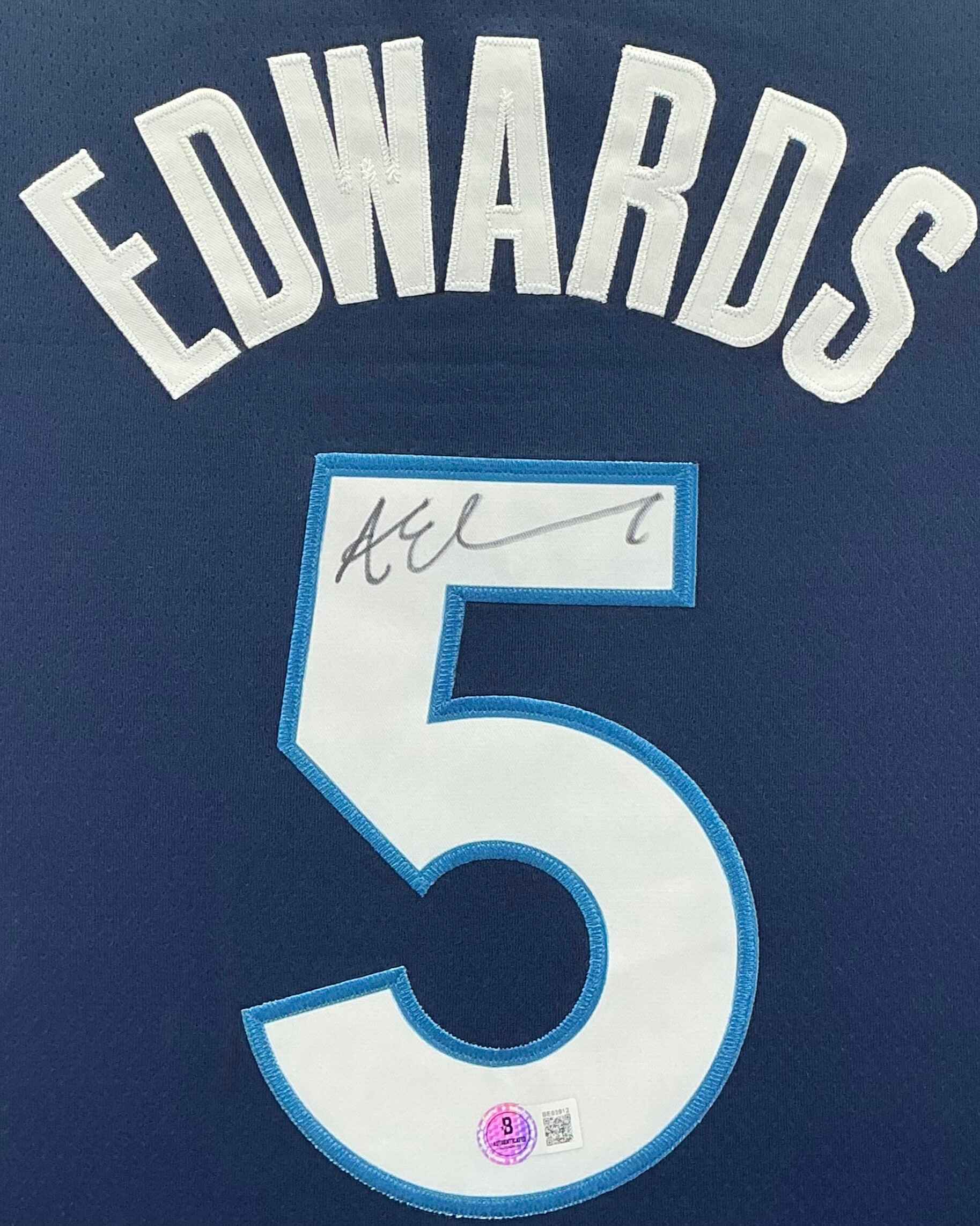 Minnesota Timberwolves Anthony Edwards Signed Jersey Framed