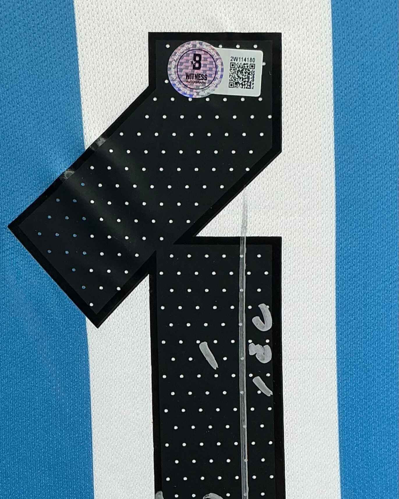 2022 World Cup Argentina Lionel Messi Signed Jersey Framed