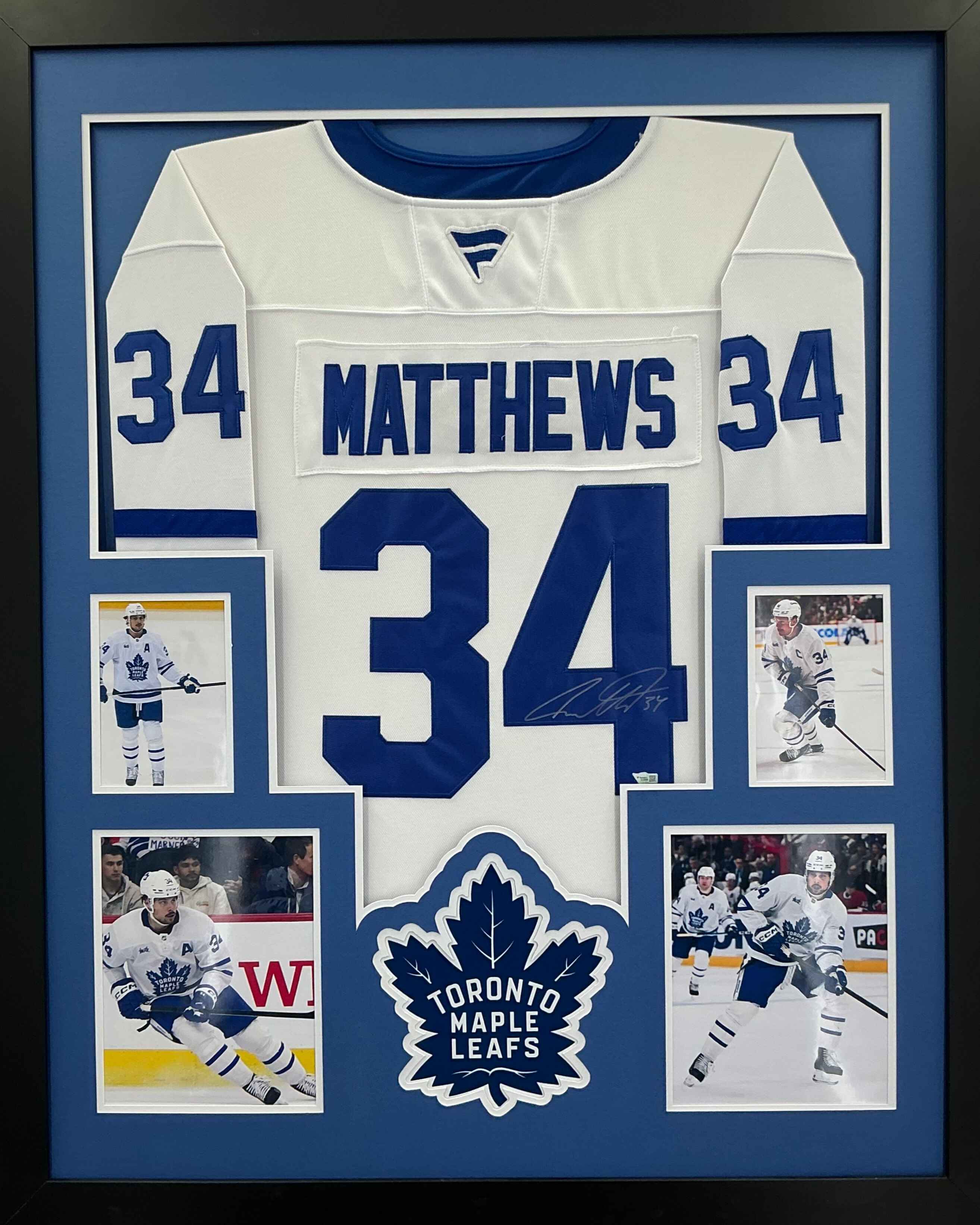 Toronto Maple Leafs Auston Matthews Signed Jersey Framed
