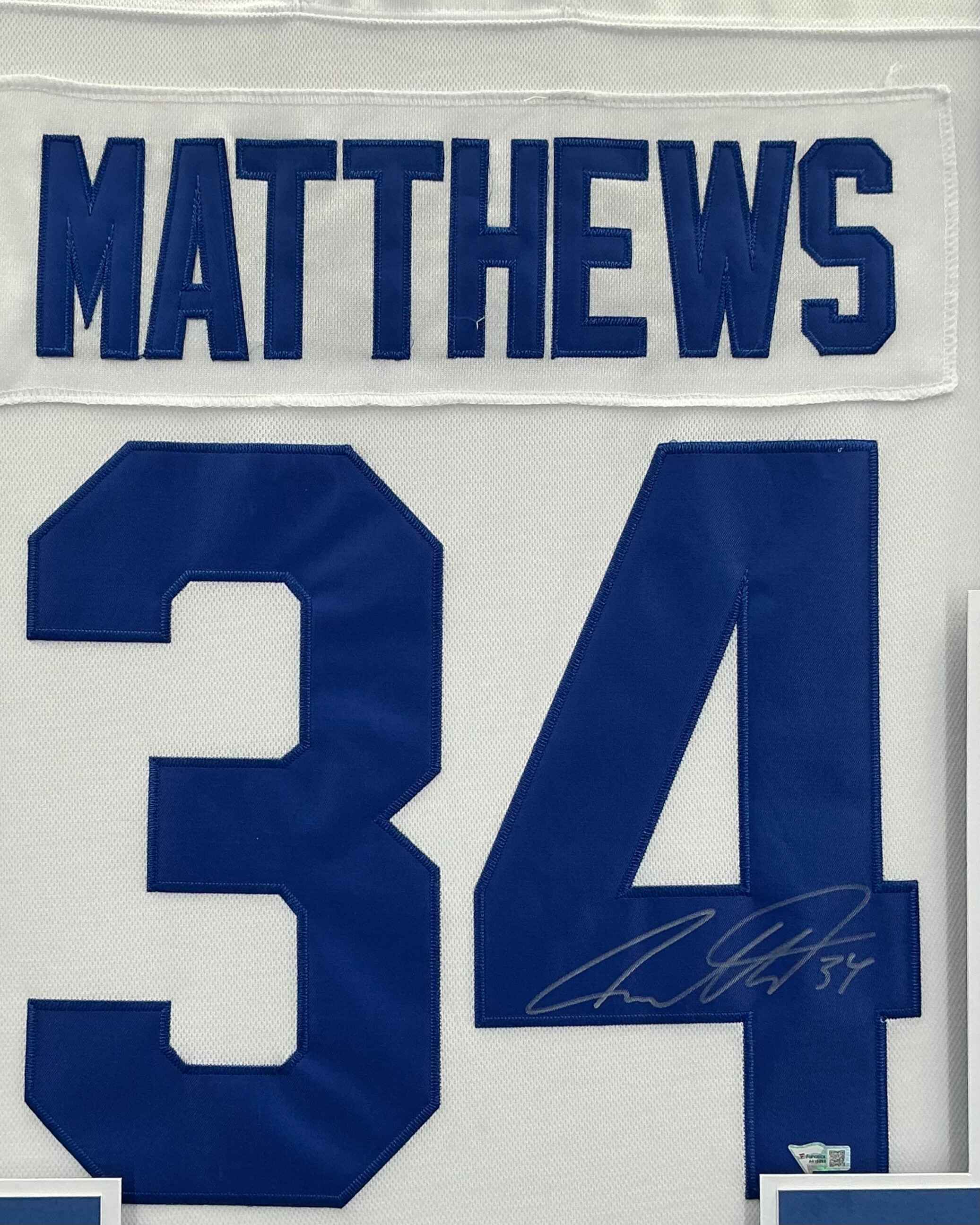 Toronto Maple Leafs Auston Matthews Signed Jersey Framed