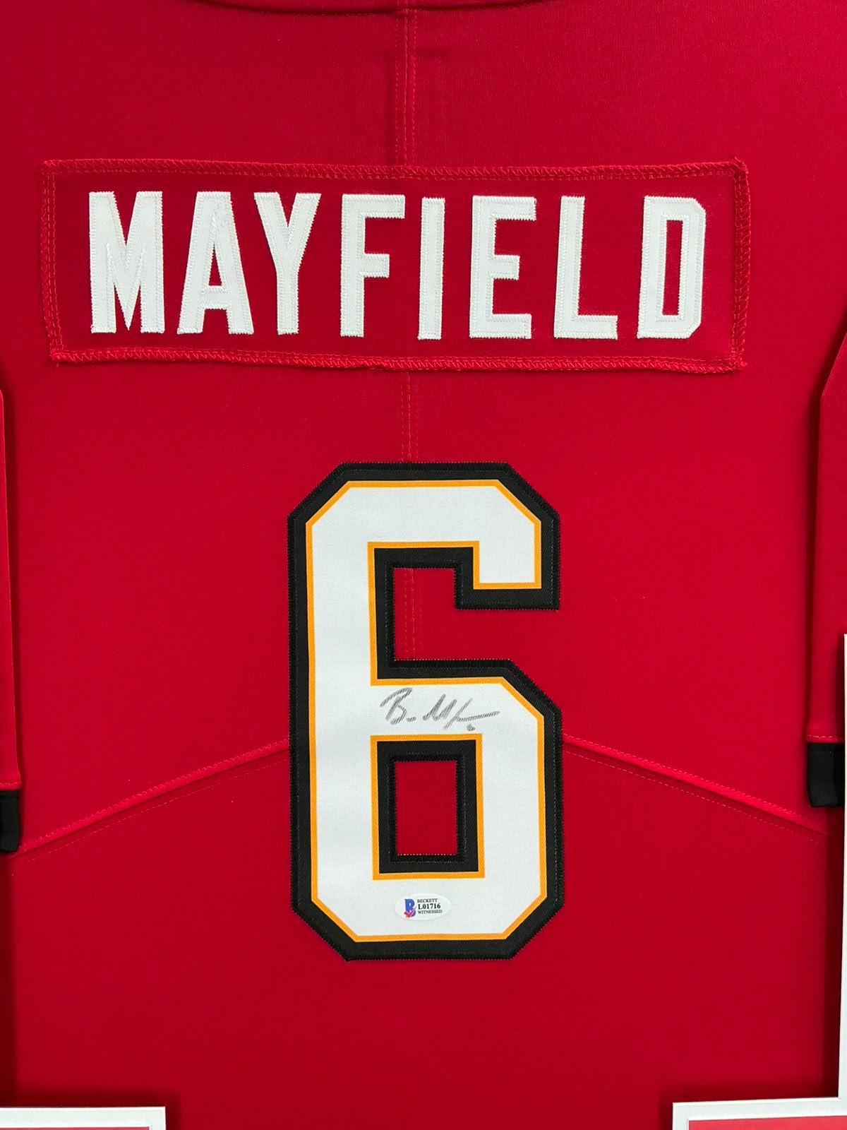 Baker Mayfield Signed Jersey Framed